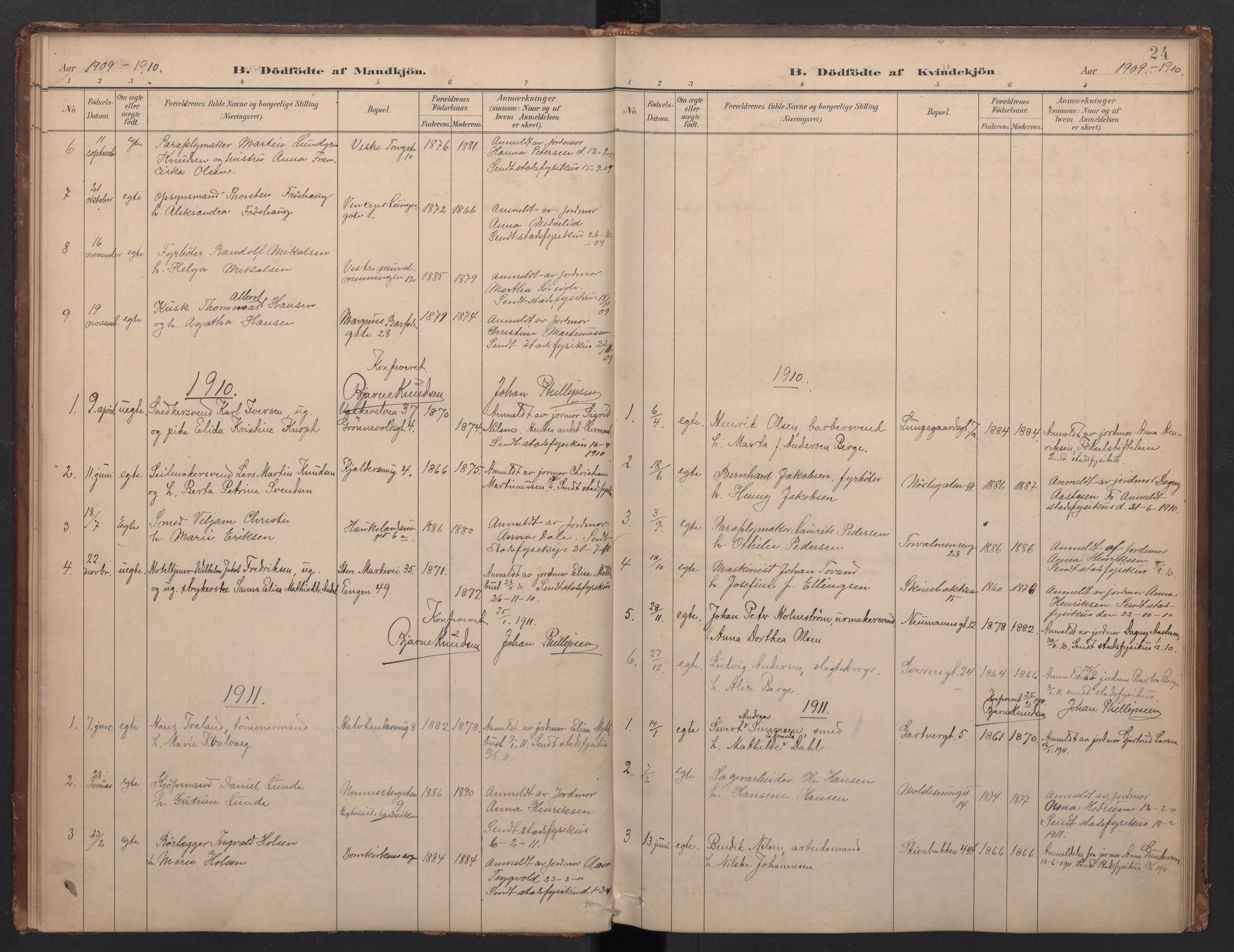 Domkirken sokneprestembete, SAB/A-74801/H/Haa/L0049: Parish register (official) no. G 1, 1882-1922, p. 23b-24a
