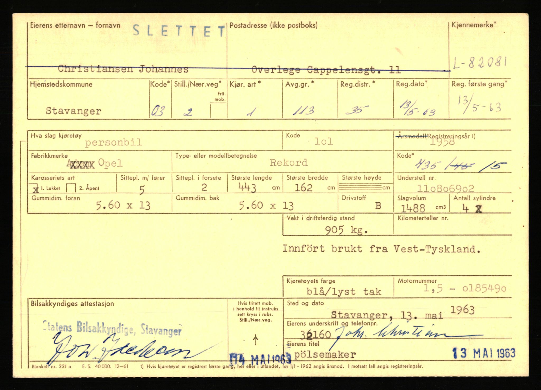 Stavanger trafikkstasjon, AV/SAST-A-101942/0/F/L0071: L-80500 - L-82199, 1930-1971, p. 2559