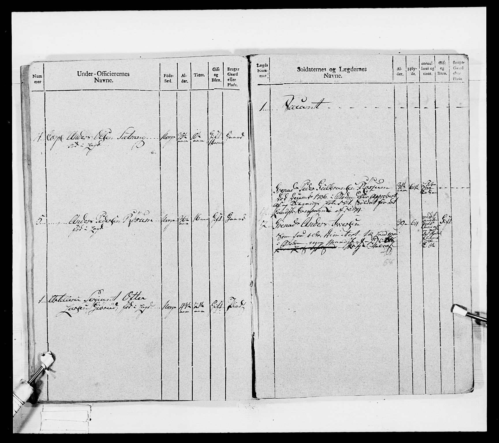 Generalitets- og kommissariatskollegiet, Det kongelige norske kommissariatskollegium, AV/RA-EA-5420/E/Eh/L0040: 1. Akershusiske nasjonale infanteriregiment, 1792-1800, p. 577