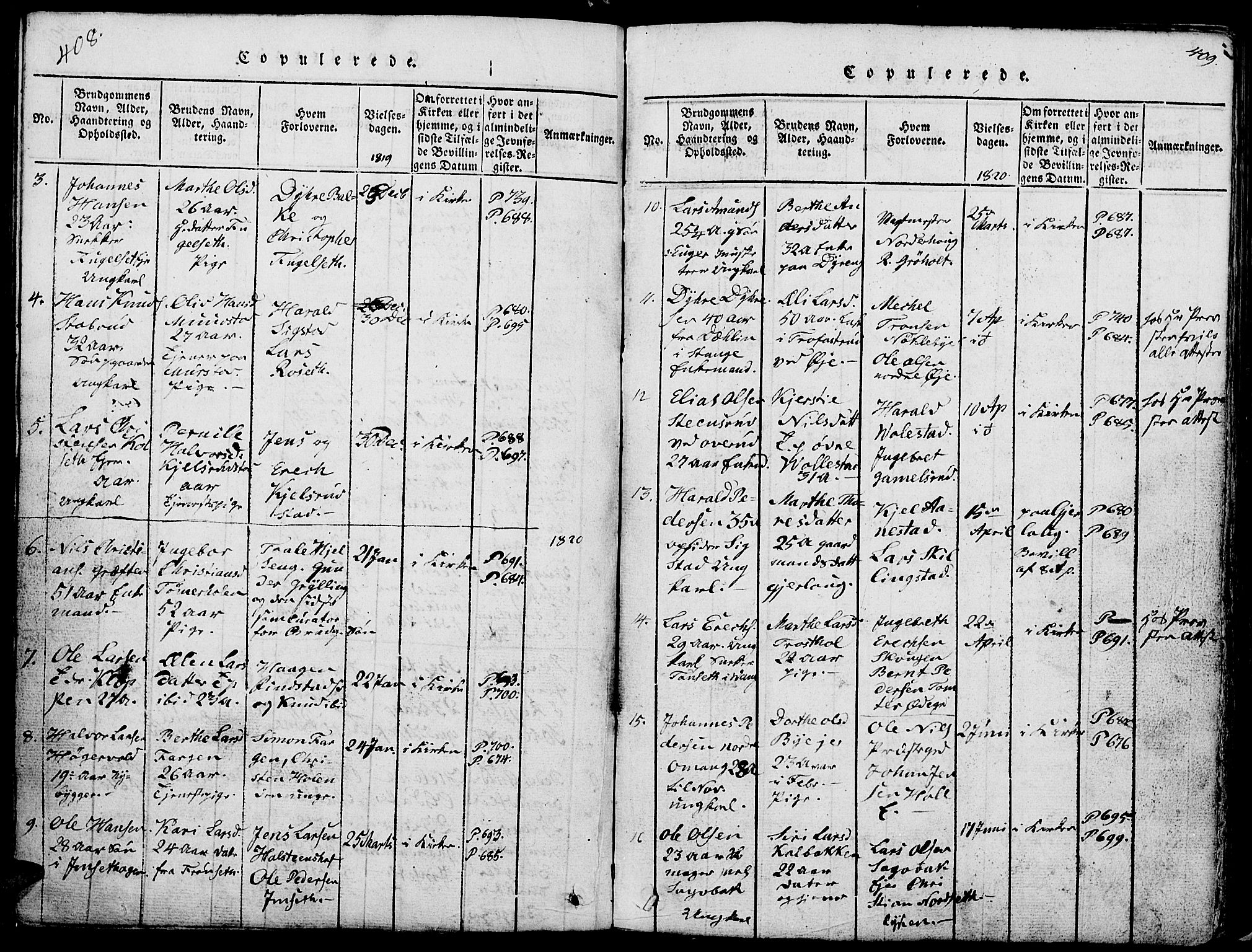 Løten prestekontor, AV/SAH-PREST-022/L/La/L0001: Parish register (copy) no. 1, 1812-1832, p. 408-409