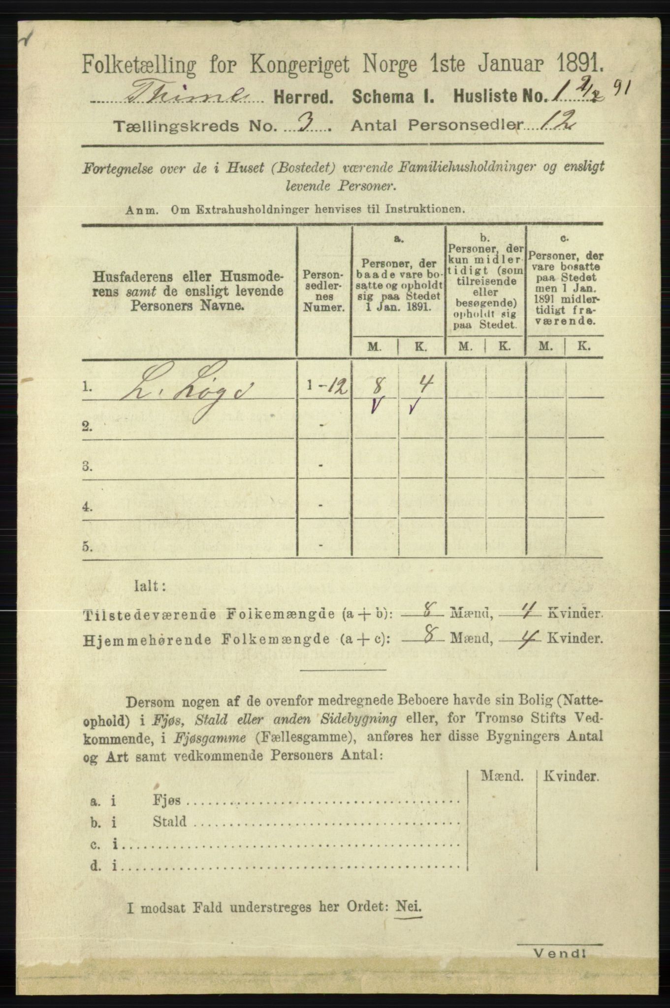 RA, 1891 census for 1121 Time, 1891, p. 995