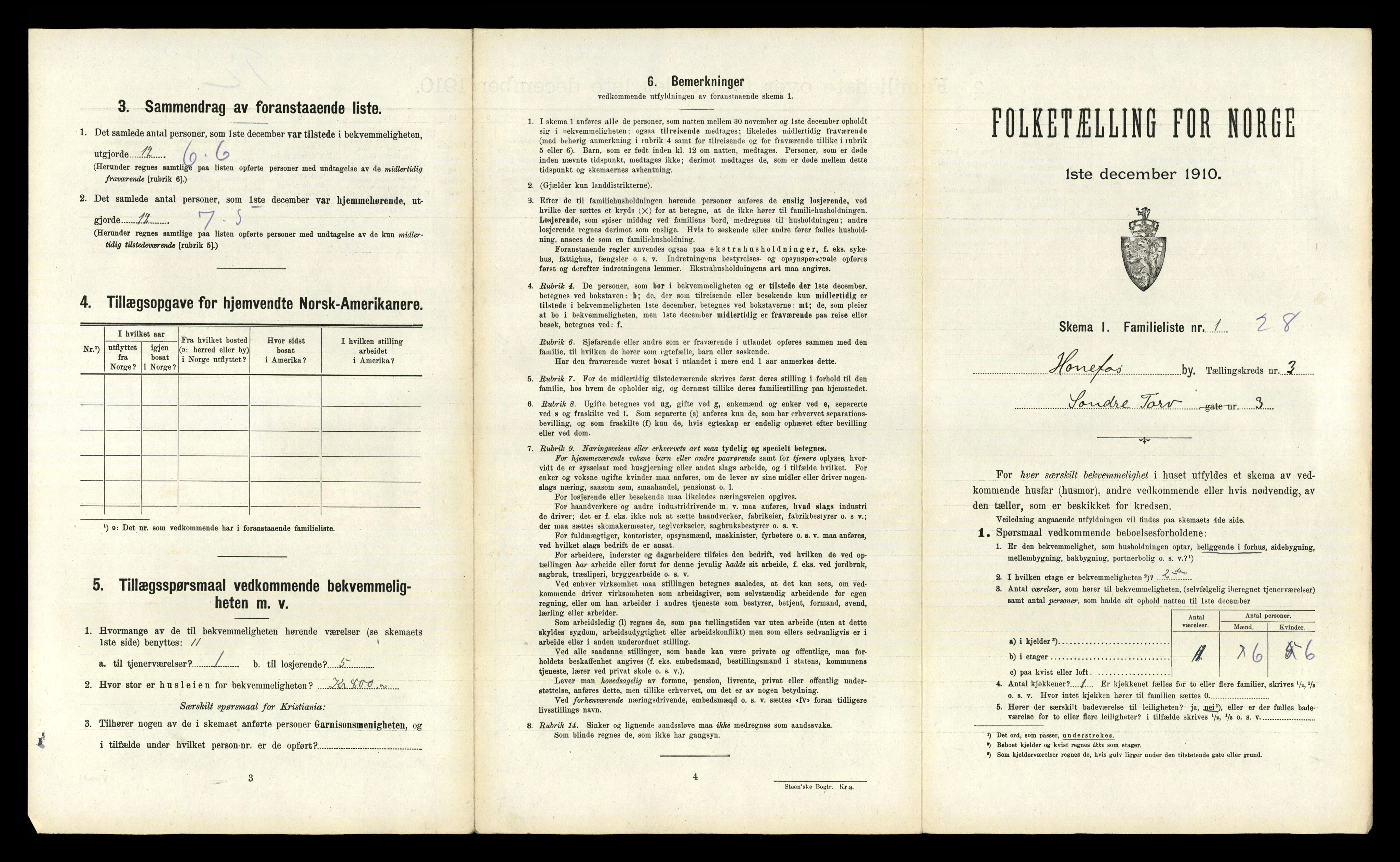 RA, 1910 census for Hønefoss, 1910, p. 721