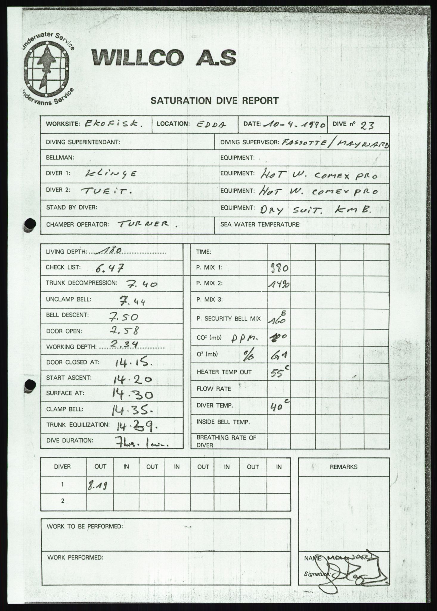 Justisdepartementet, Granskningskommisjonen ved Alexander Kielland-ulykken 27.3.1980, AV/RA-S-1165/D/L0018: R Feltopprydning (Doku.liste + R2, R4-R6 av 6), 1980-1981, p. 110