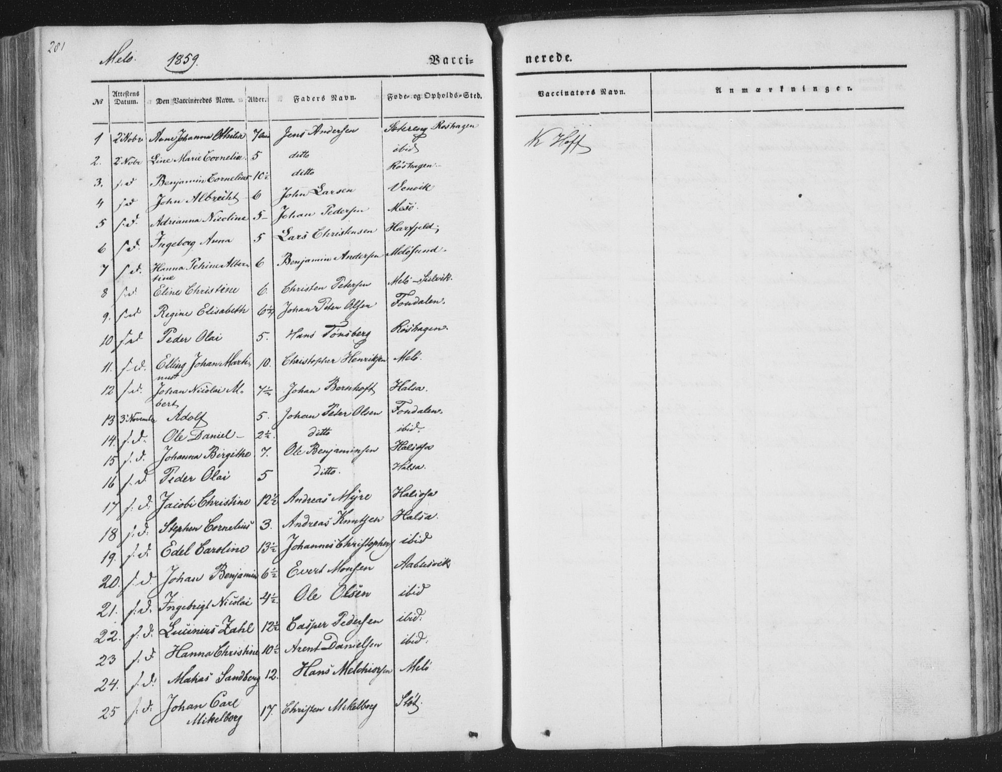 Ministerialprotokoller, klokkerbøker og fødselsregistre - Nordland, SAT/A-1459/841/L0604: Parish register (official) no. 841A09 /2, 1845-1862, p. 281