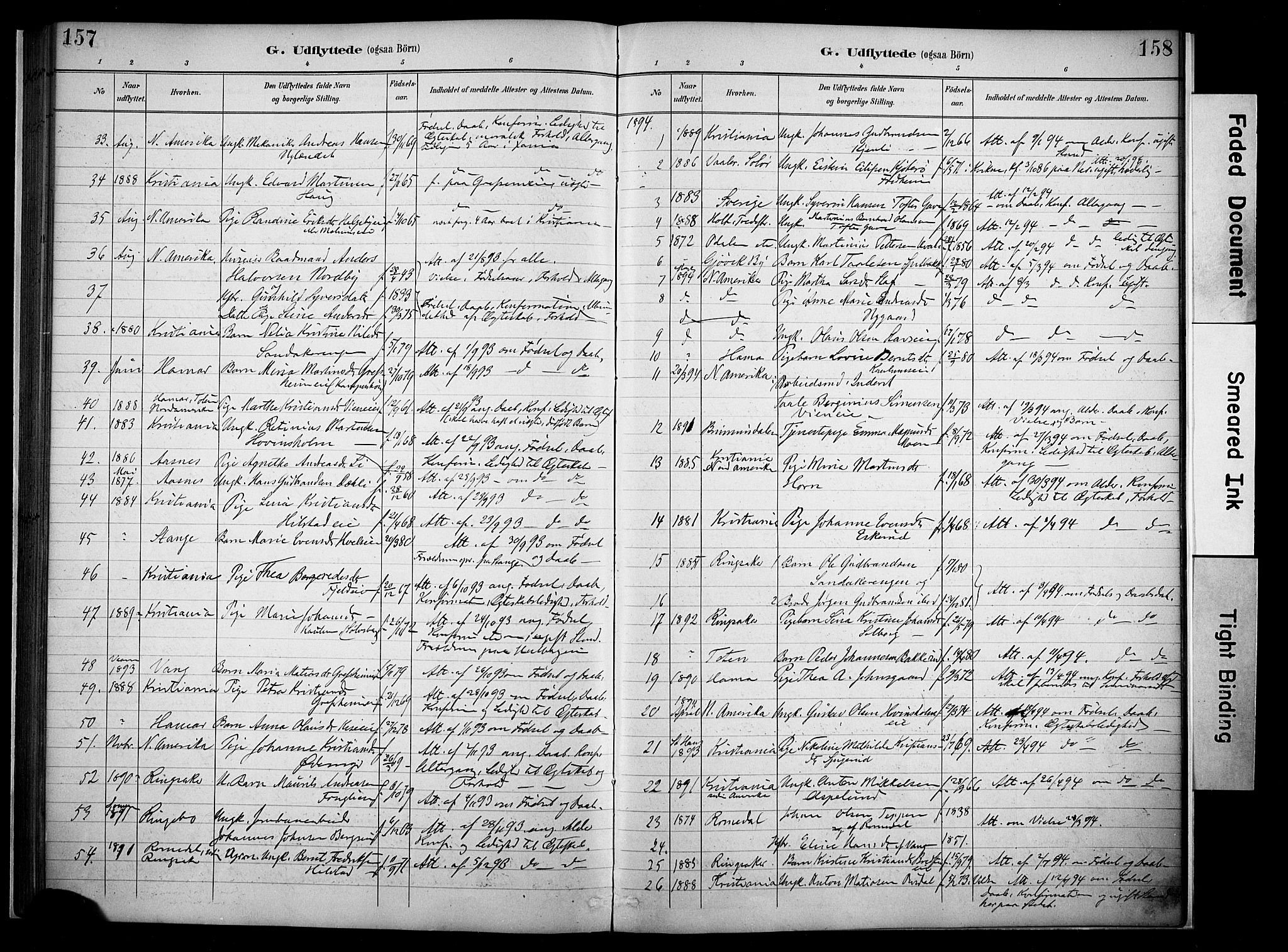 Nes prestekontor, Hedmark, AV/SAH-PREST-020/K/Ka/L0011: Parish register (official) no. 11, 1887-1905, p. 157-158