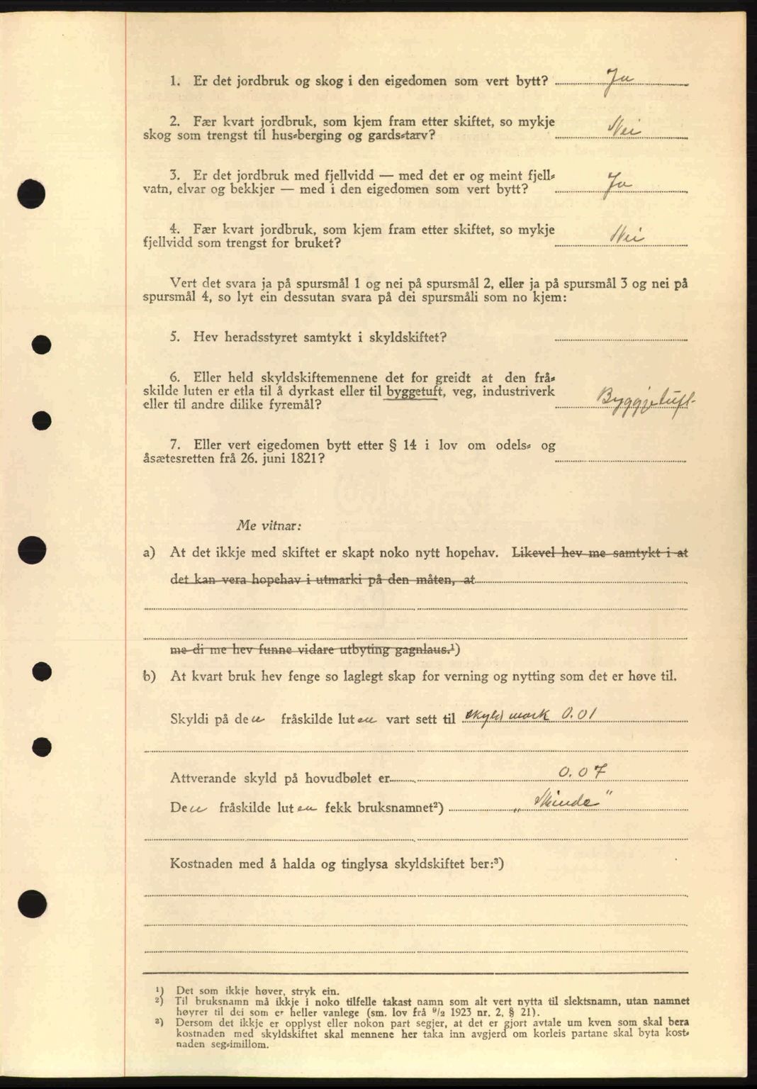 Nordre Sunnmøre sorenskriveri, AV/SAT-A-0006/1/2/2C/2Ca: Mortgage book no. A15, 1942-1943, Diary no: : 556/1943