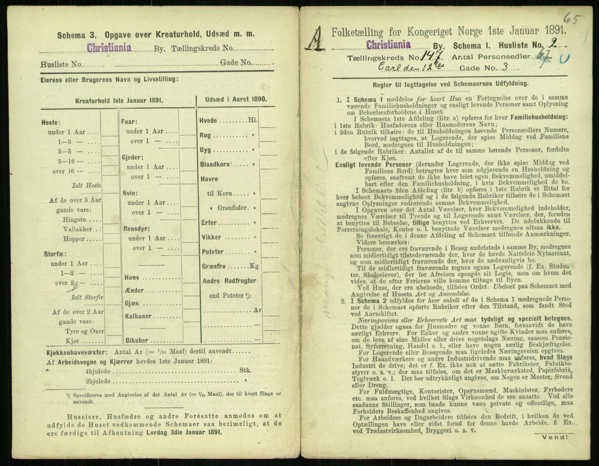 RA, 1891 census for 0301 Kristiania, 1891, p. 81527