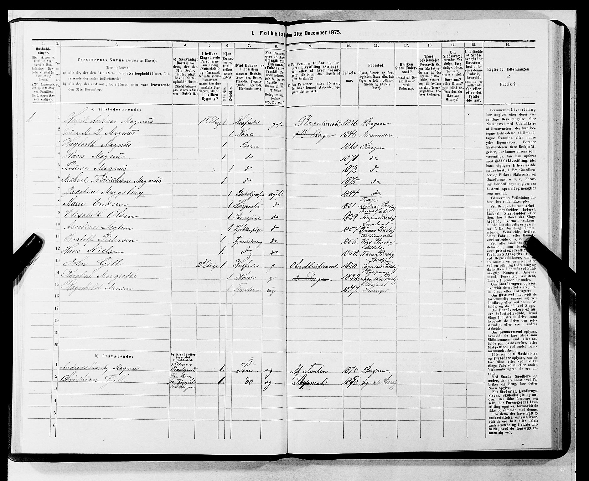 SAB, 1875 census for 1301 Bergen, 1875, p. 3649