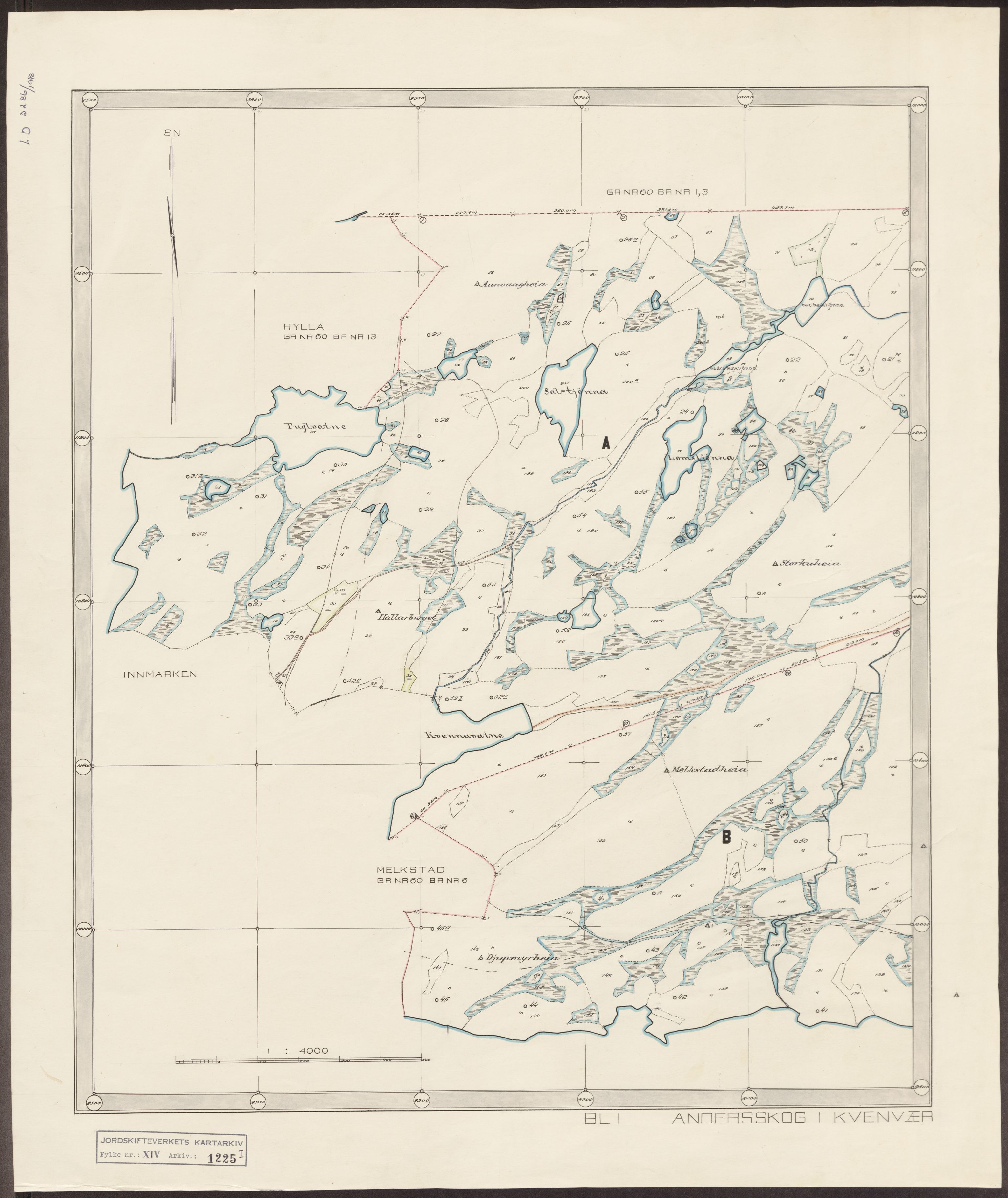 Jordskifteverkets kartarkiv, RA/S-3929/T, 1859-1988, p. 1916