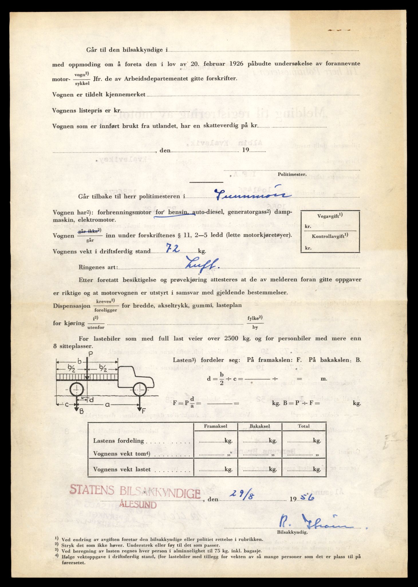 Møre og Romsdal vegkontor - Ålesund trafikkstasjon, AV/SAT-A-4099/F/Fe/L0040: Registreringskort for kjøretøy T 13531 - T 13709, 1927-1998, p. 430