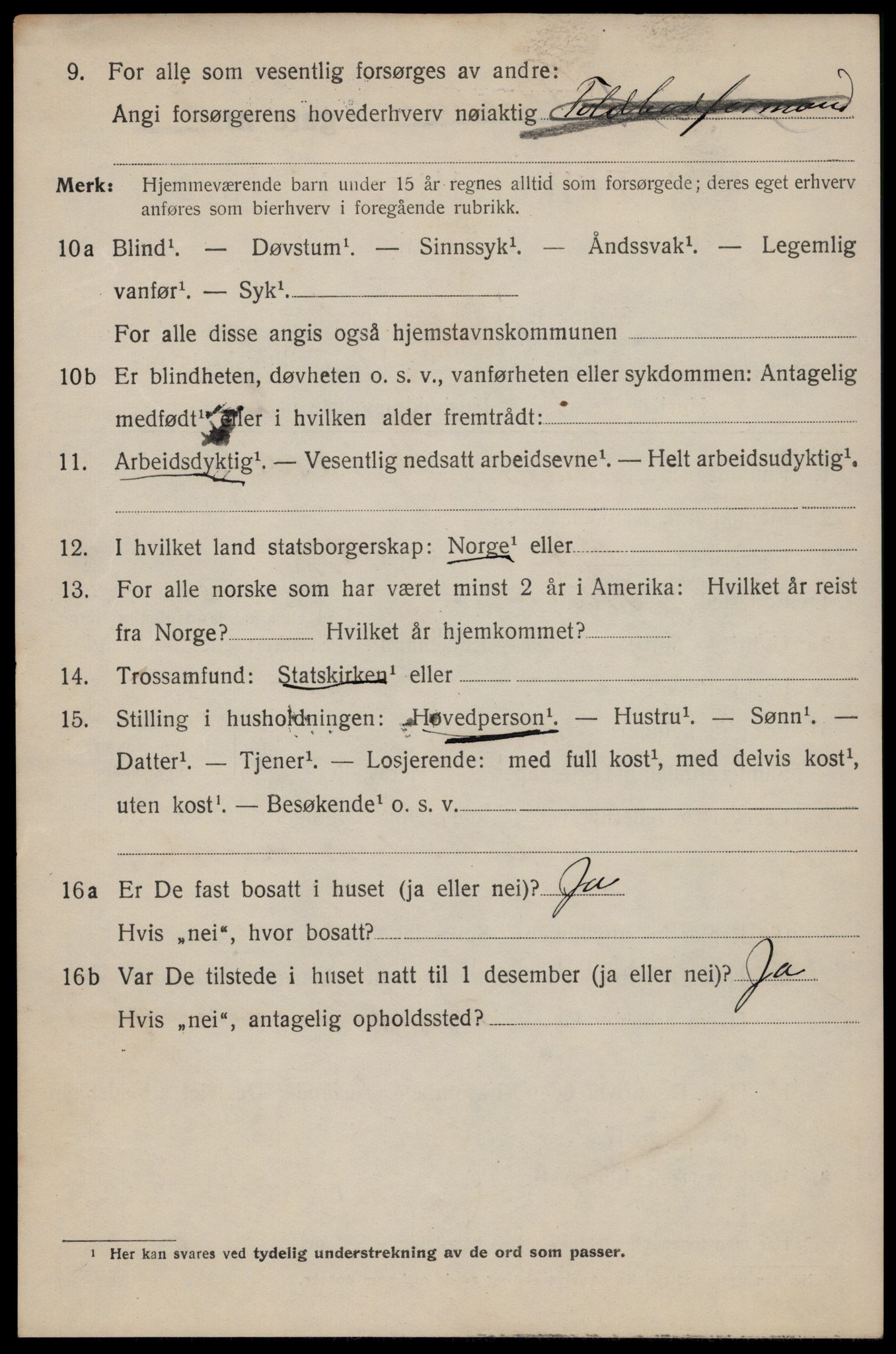 SAT, 1920 census for Trondheim, 1920, p. 107979