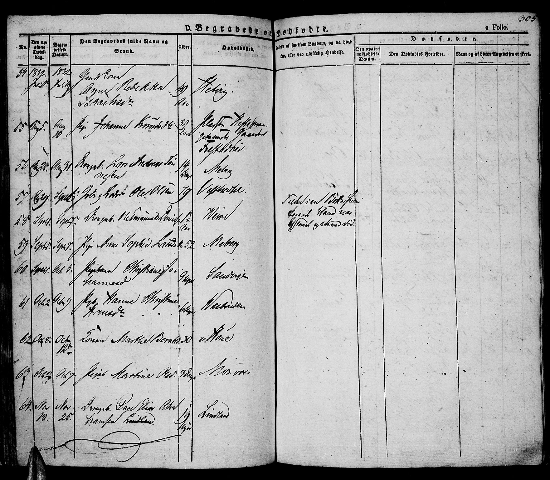 Lista sokneprestkontor, AV/SAK-1111-0027/F/Fa/L0008: Parish register (official) no. A 8, 1823-1835, p. 305