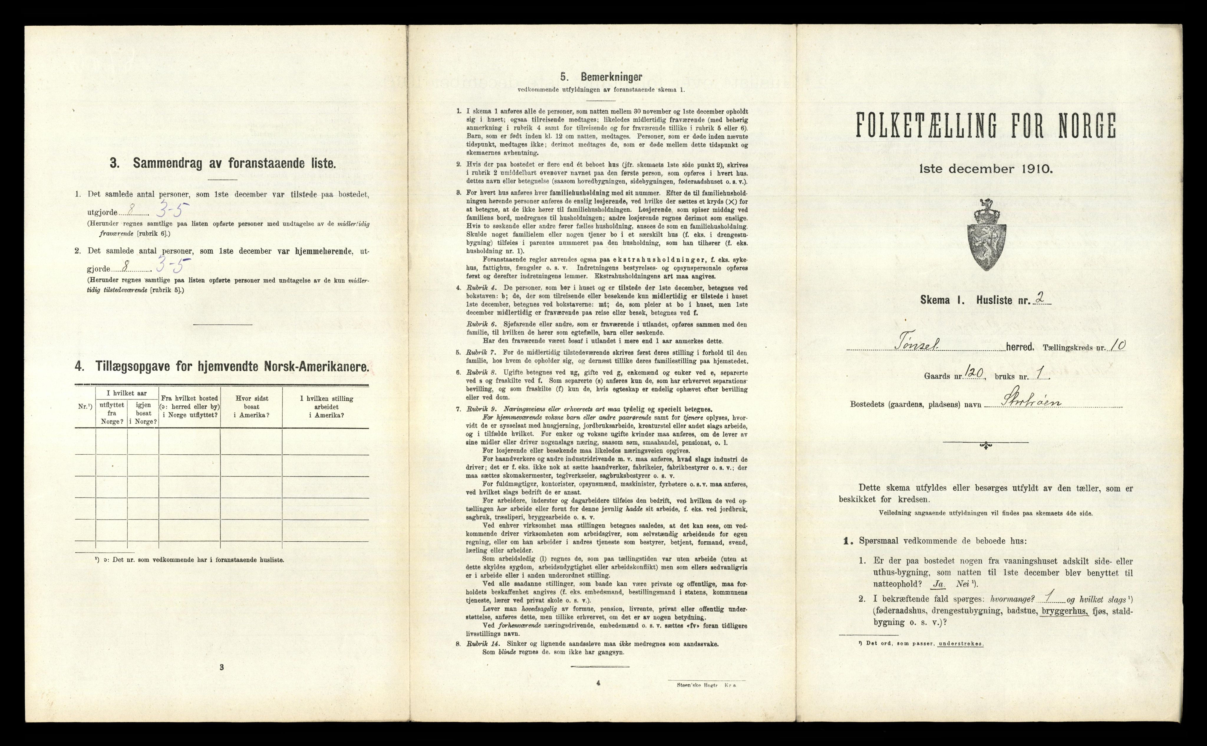 RA, 1910 census for Tynset, 1910, p. 1115