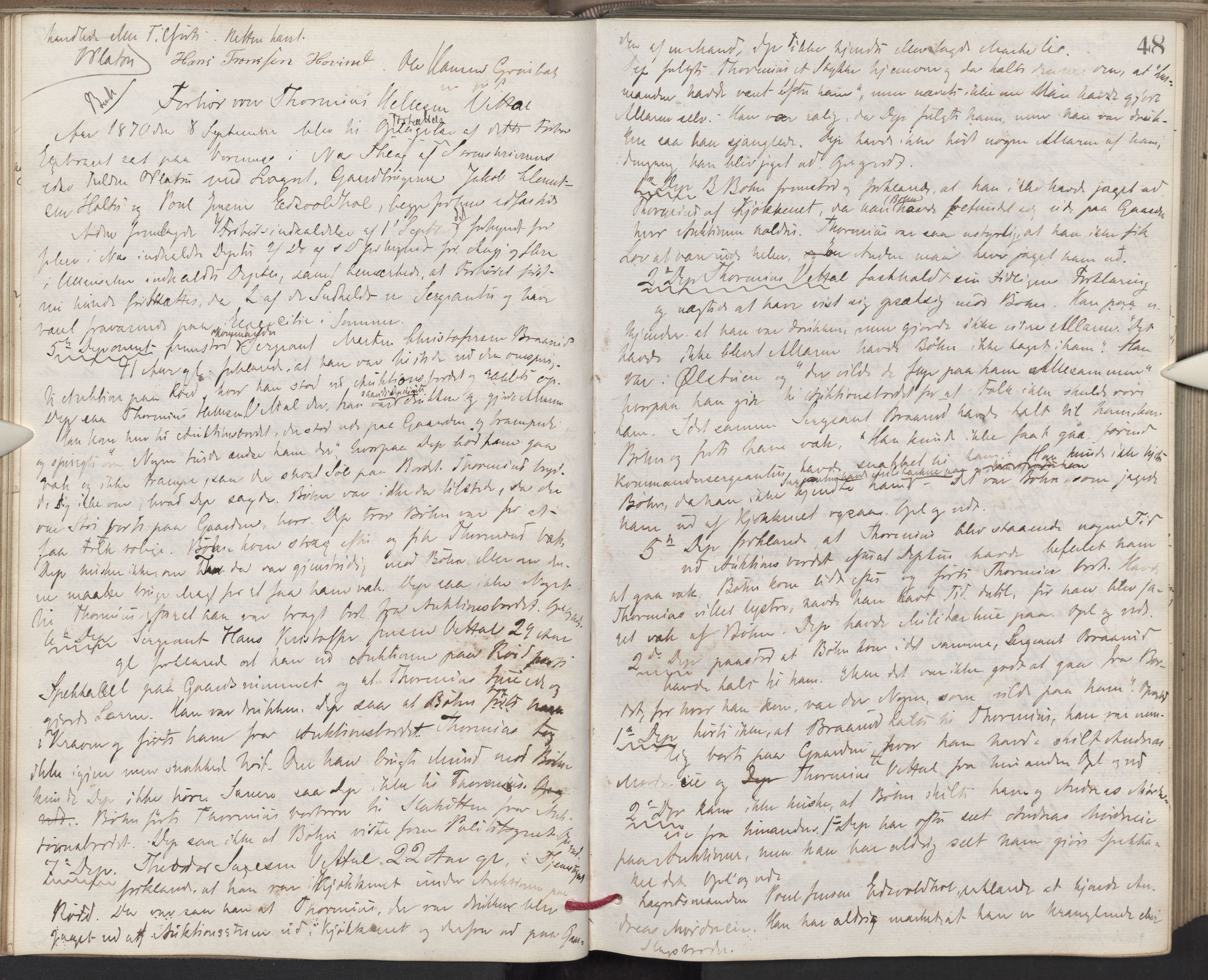 Nes tingrett, AV/SAO-A-10548/F/Fc/Fcb/L0007: Ekstrarettsprotokoll "Q", 1870-1874, p. 47b-48a