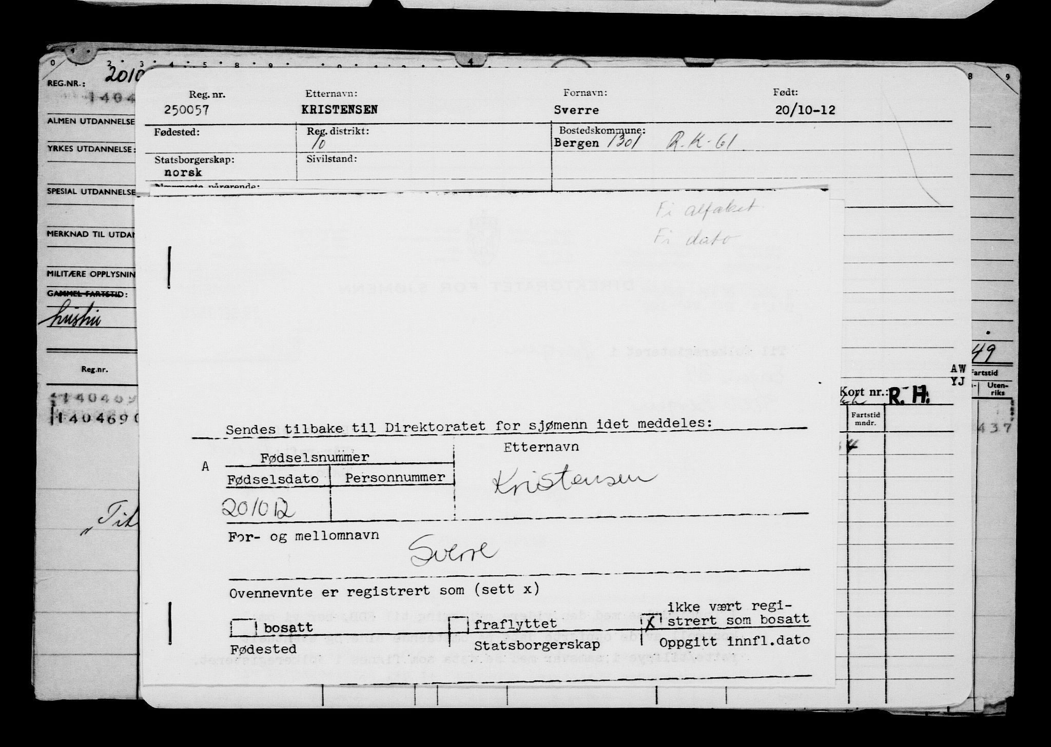 Direktoratet for sjømenn, RA/S-3545/G/Gb/L0108: Hovedkort, 1912, p. 159