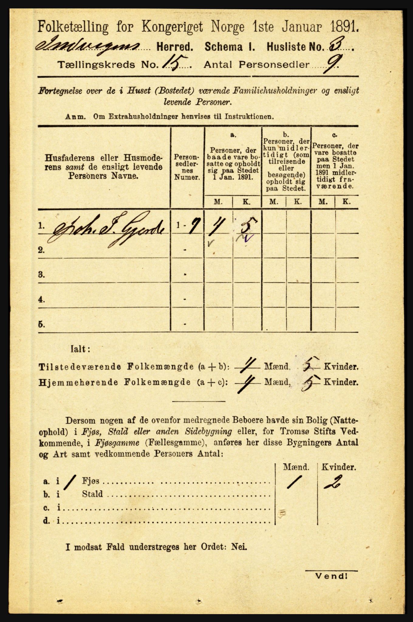 RA, 1891 census for 1447 Innvik, 1891, p. 3204