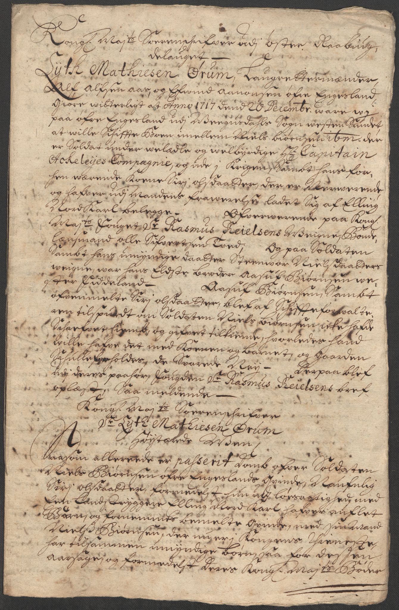 Rentekammeret inntil 1814, Reviderte regnskaper, Fogderegnskap, AV/RA-EA-4092/R40/L2453: Fogderegnskap Råbyggelag, 1718-1719, p. 252