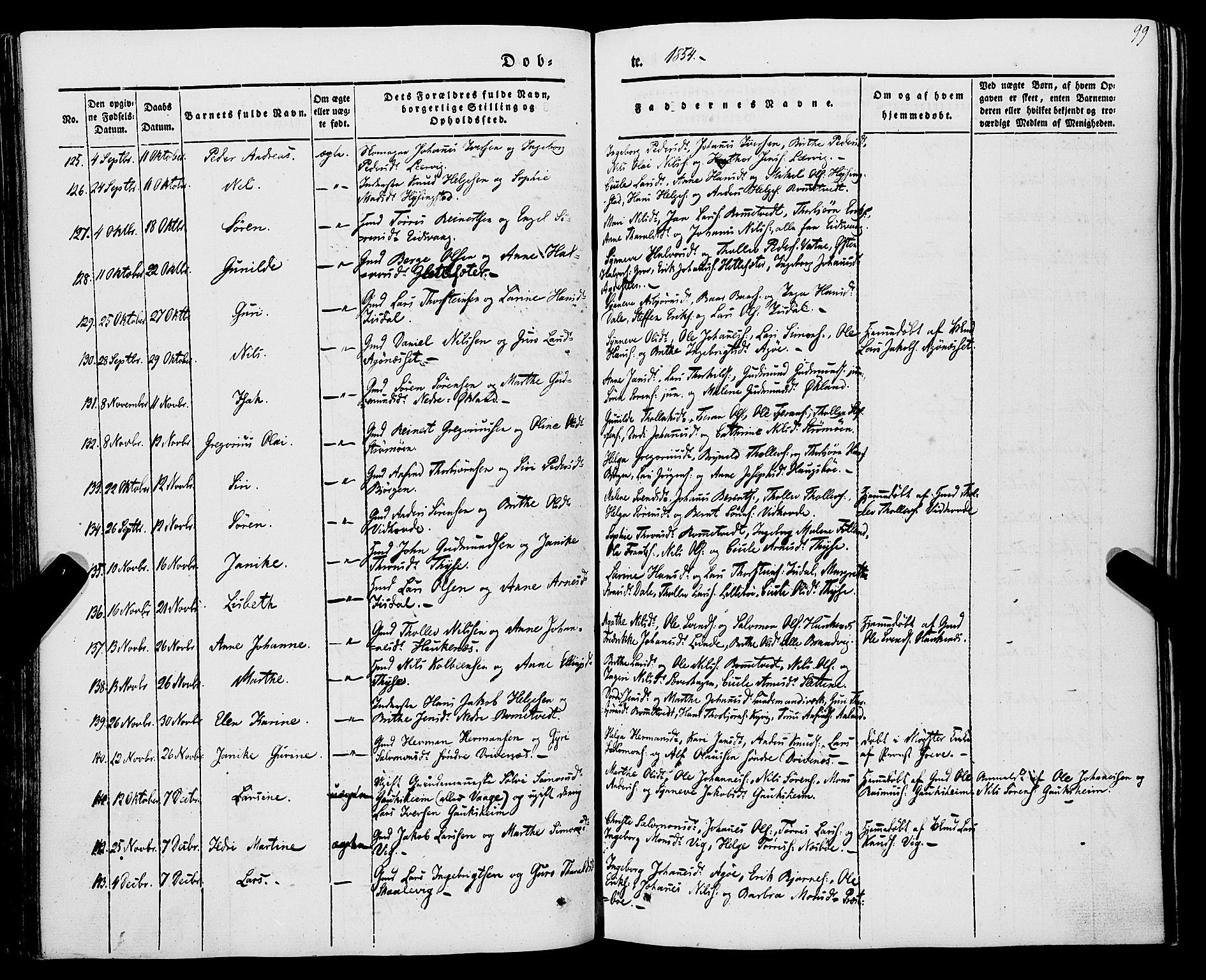 Stord sokneprestembete, SAB/A-78201/H/Haa: Parish register (official) no. A 7, 1841-1861, p. 99