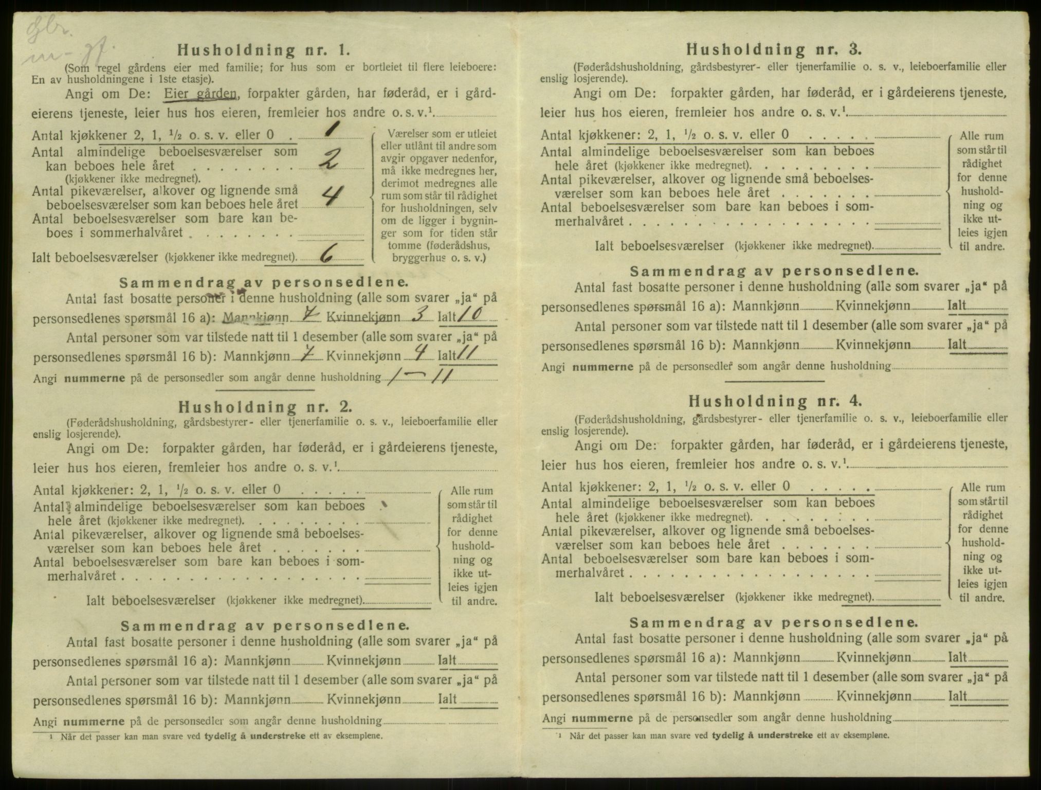 SAB, 1920 census for Kinn, 1920, p. 986