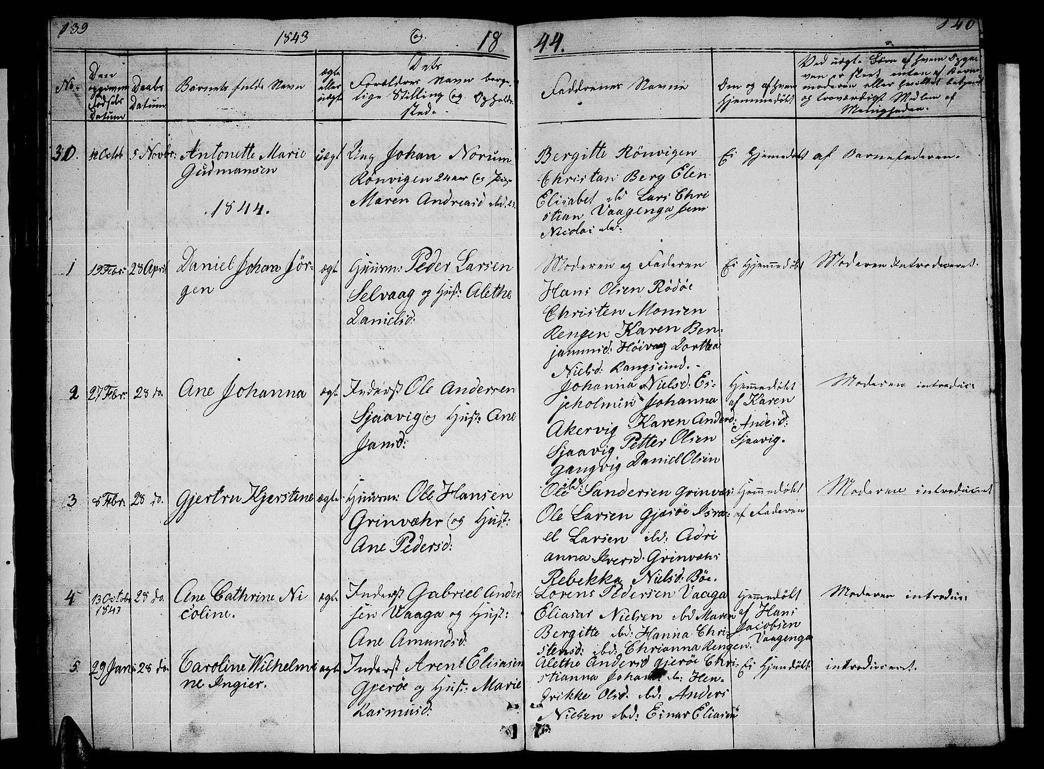 Ministerialprotokoller, klokkerbøker og fødselsregistre - Nordland, AV/SAT-A-1459/841/L0618: Parish register (copy) no. 841C02, 1833-1855, p. 139-140