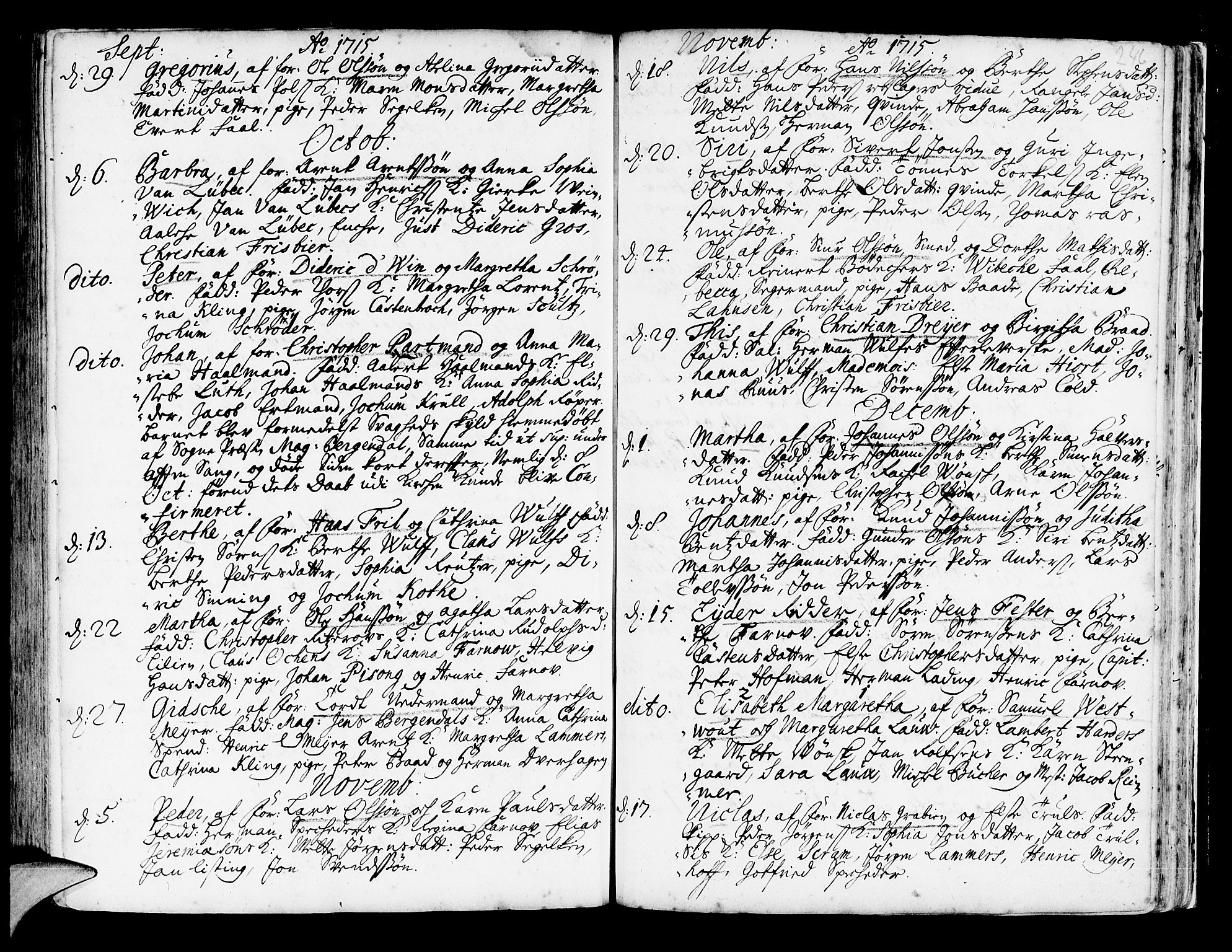 Korskirken sokneprestembete, AV/SAB-A-76101/H/Haa/L0003: Parish register (official) no. A 3, 1698-1719, p. 246