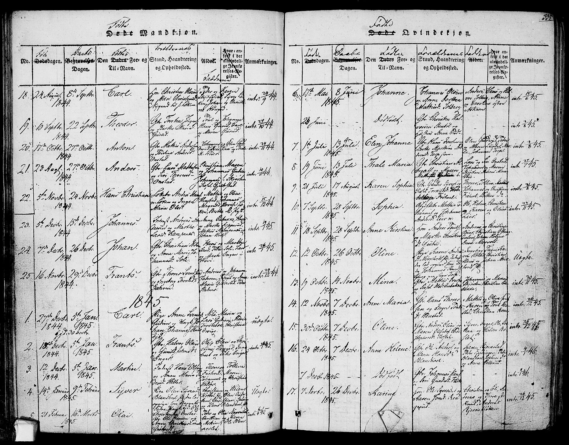 Askim prestekontor Kirkebøker, SAO/A-10900/F/Fa/L0004: Parish register (official) no. 4, 1817-1846, p. 334-335
