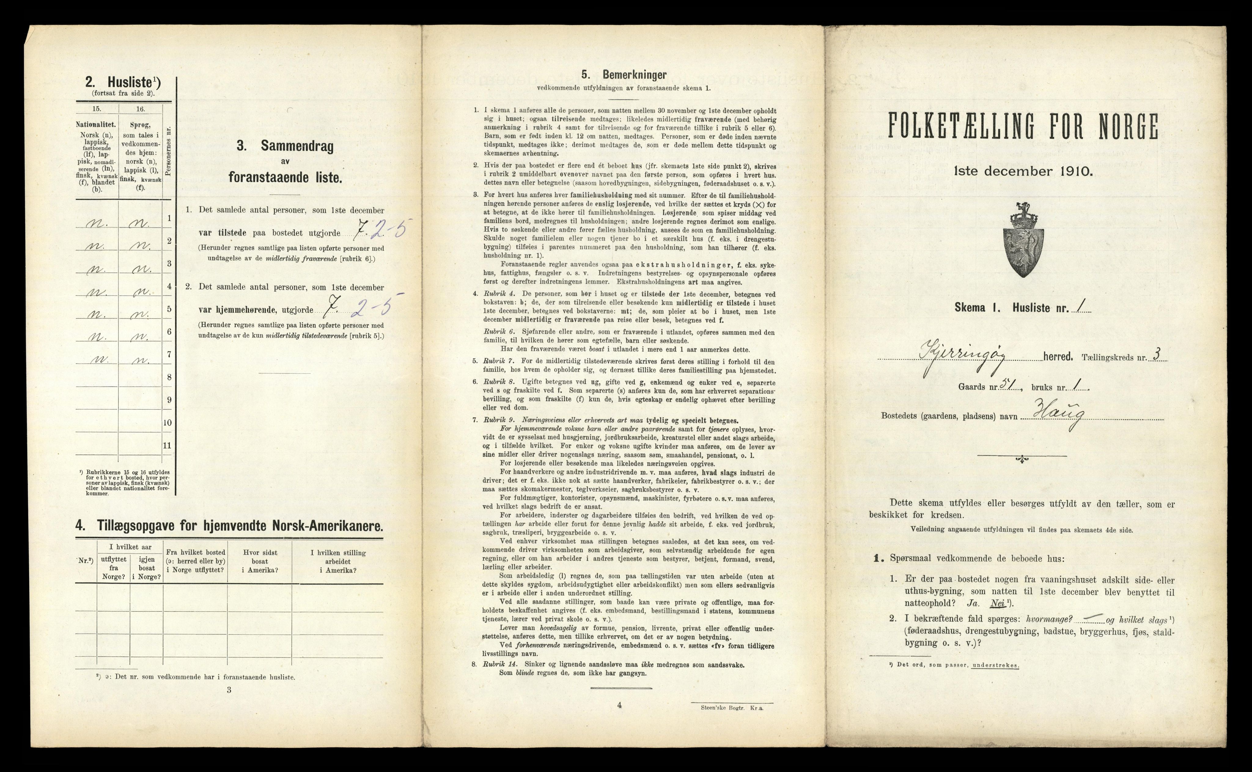 RA, 1910 census for Kjerringøy, 1910, p. 187