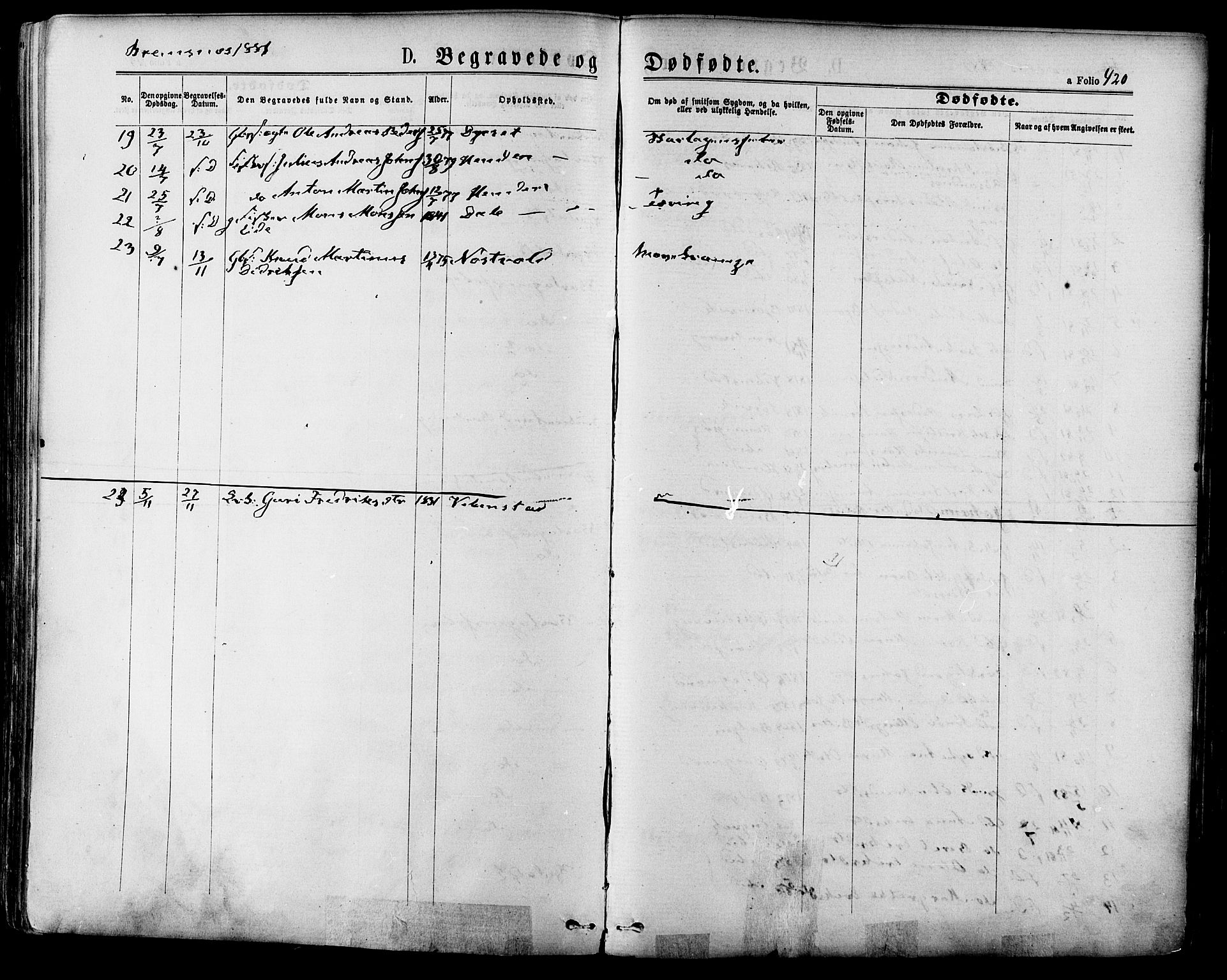 Ministerialprotokoller, klokkerbøker og fødselsregistre - Møre og Romsdal, SAT/A-1454/568/L0806: Parish register (official) no. 568A12 /3, 1878-1884, p. 420