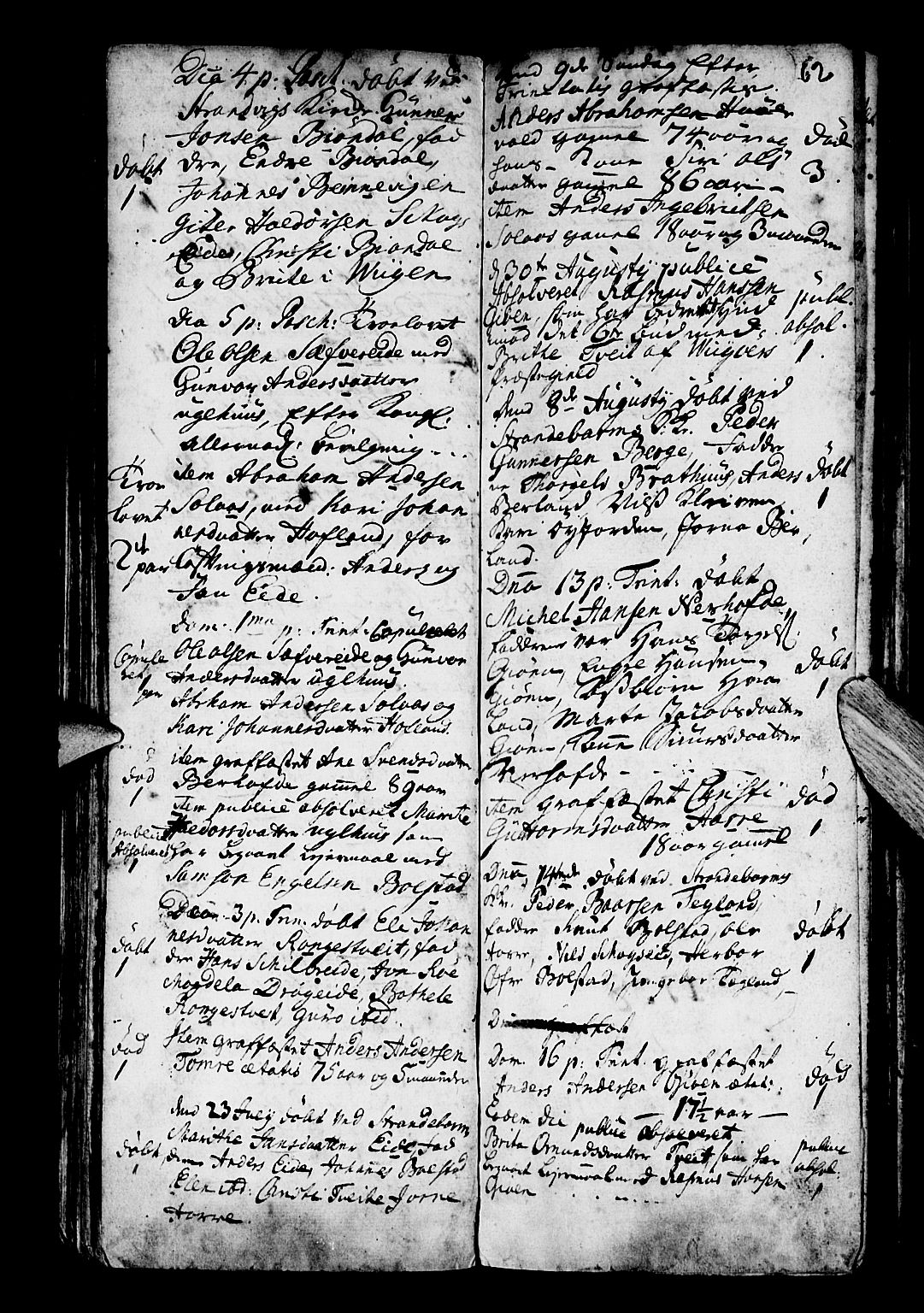 Os sokneprestembete, SAB/A-99929: Parish register (official) no. A 3, 1669-1760, p. 62
