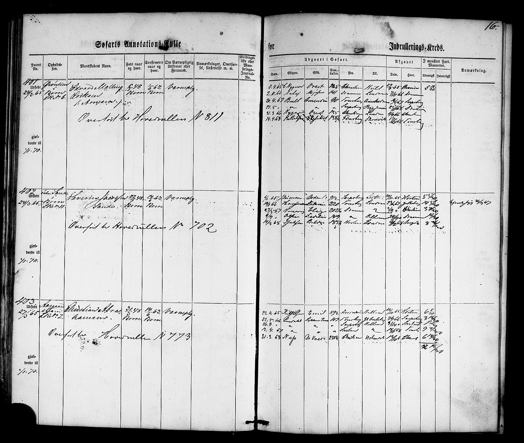 Horten innrulleringskontor, AV/SAKO-A-785/F/Fb/L0001: Annotasjonsrulle, 1864-1868, p. 31