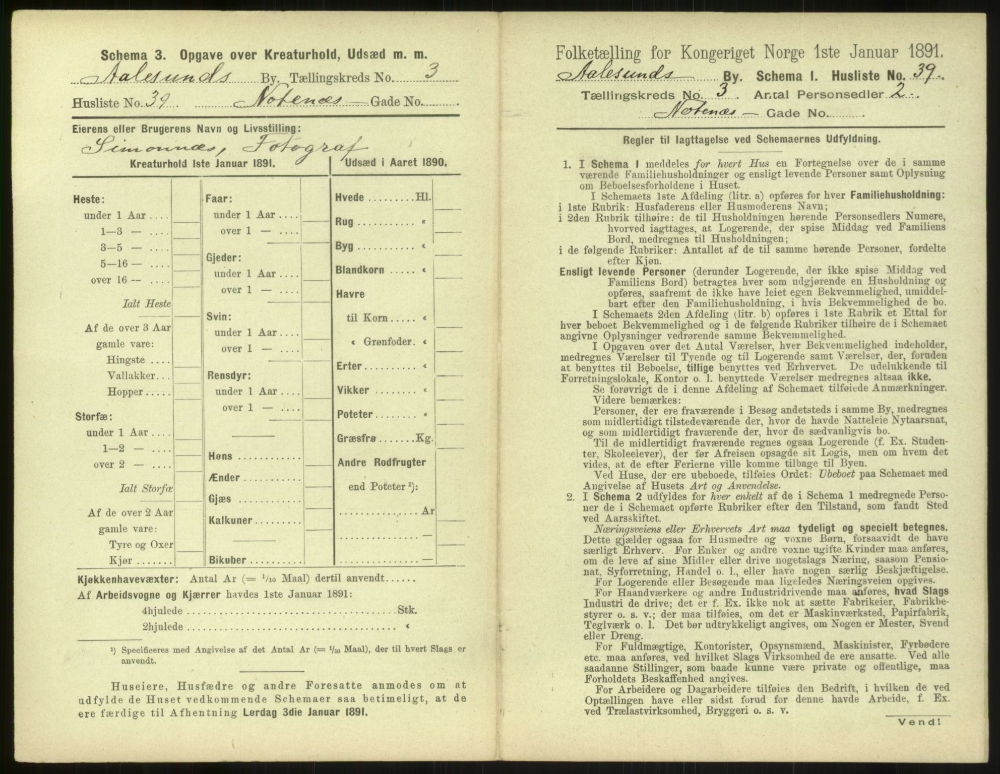 RA, 1891 census for 1501 Ålesund, 1891, p. 284