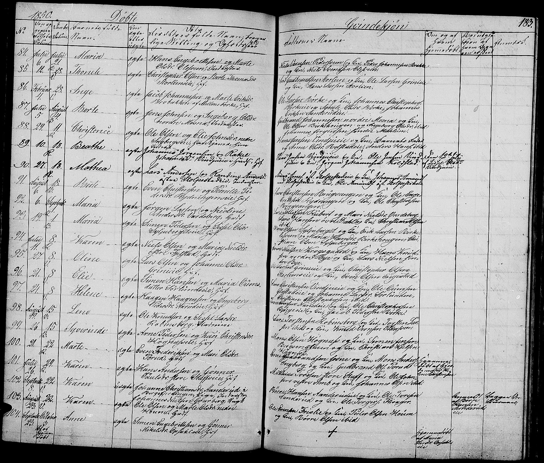 Ringsaker prestekontor, AV/SAH-PREST-014/L/La/L0005: Parish register (copy) no. 5, 1839-1850, p. 183