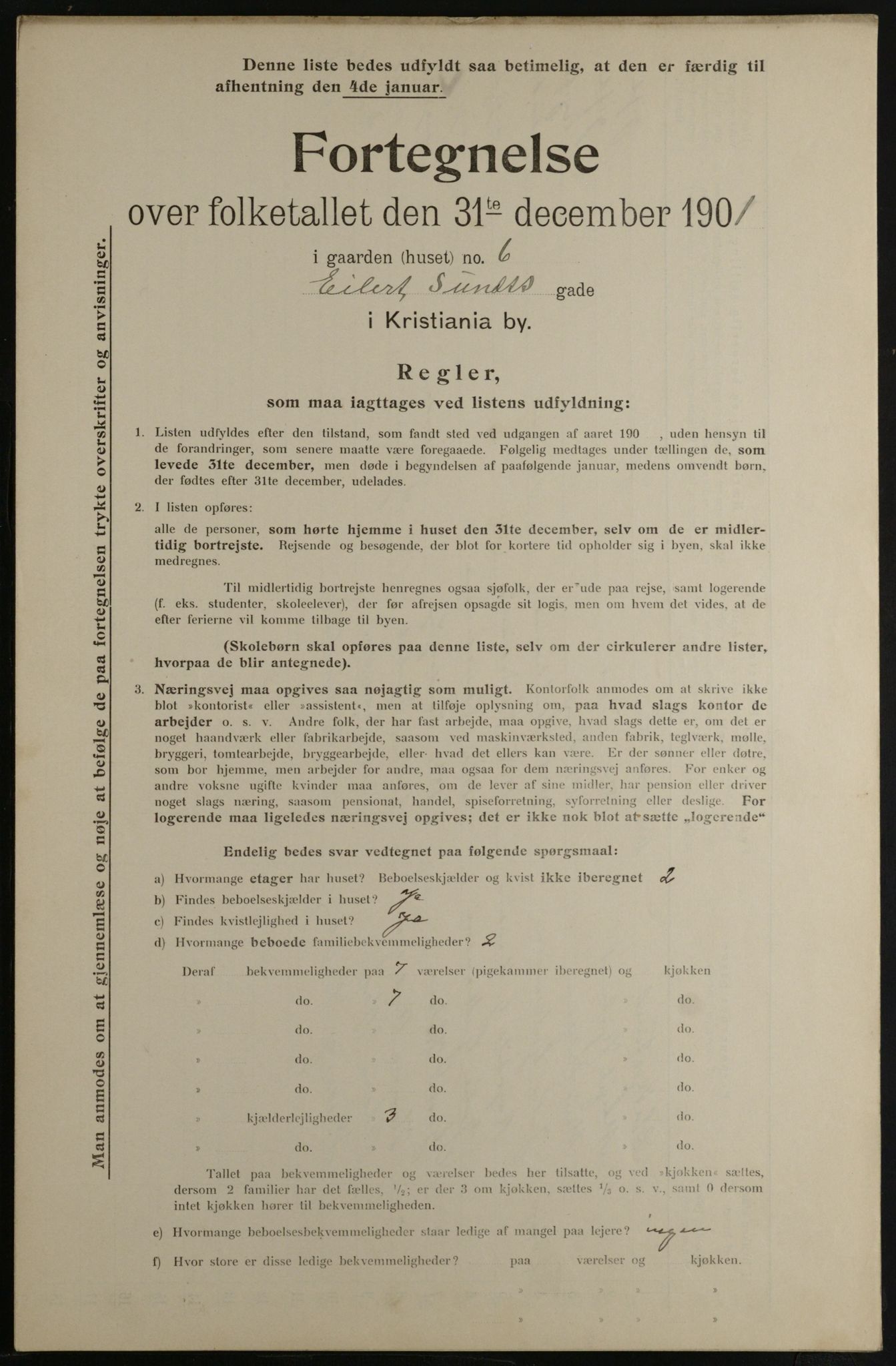 OBA, Municipal Census 1901 for Kristiania, 1901, p. 3028