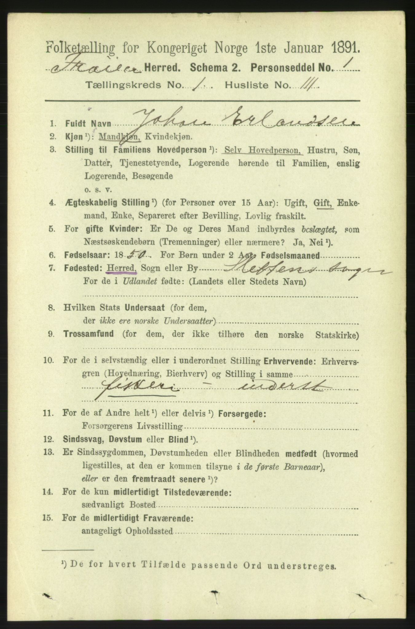 RA, 1891 census for 1619 Frøya, 1891, p. 880