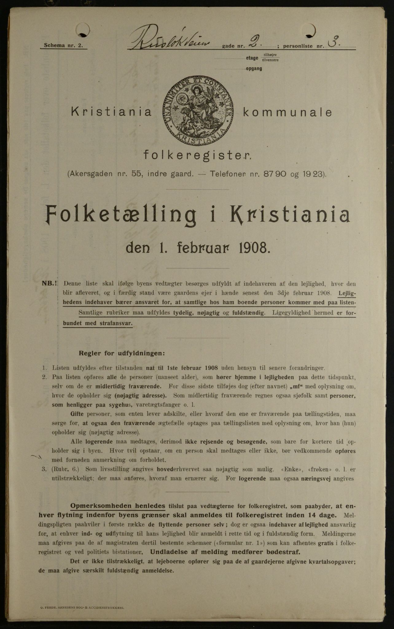 OBA, Municipal Census 1908 for Kristiania, 1908, p. 76201