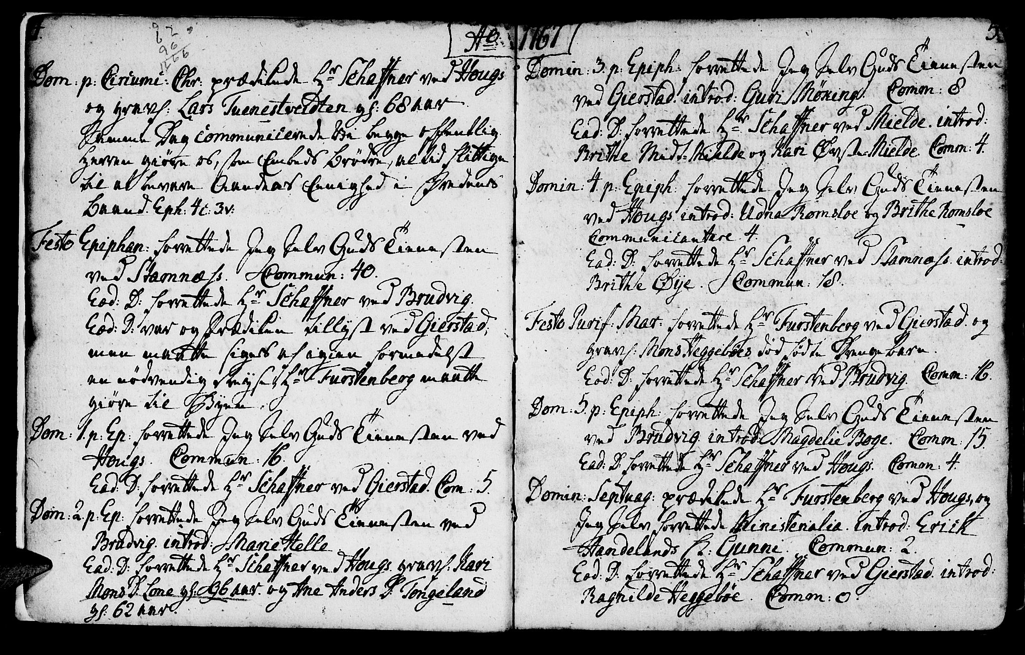 Haus sokneprestembete, AV/SAB-A-75601/H/Haa: Parish register (official) no. A 9, 1767-1781, p. 4-5