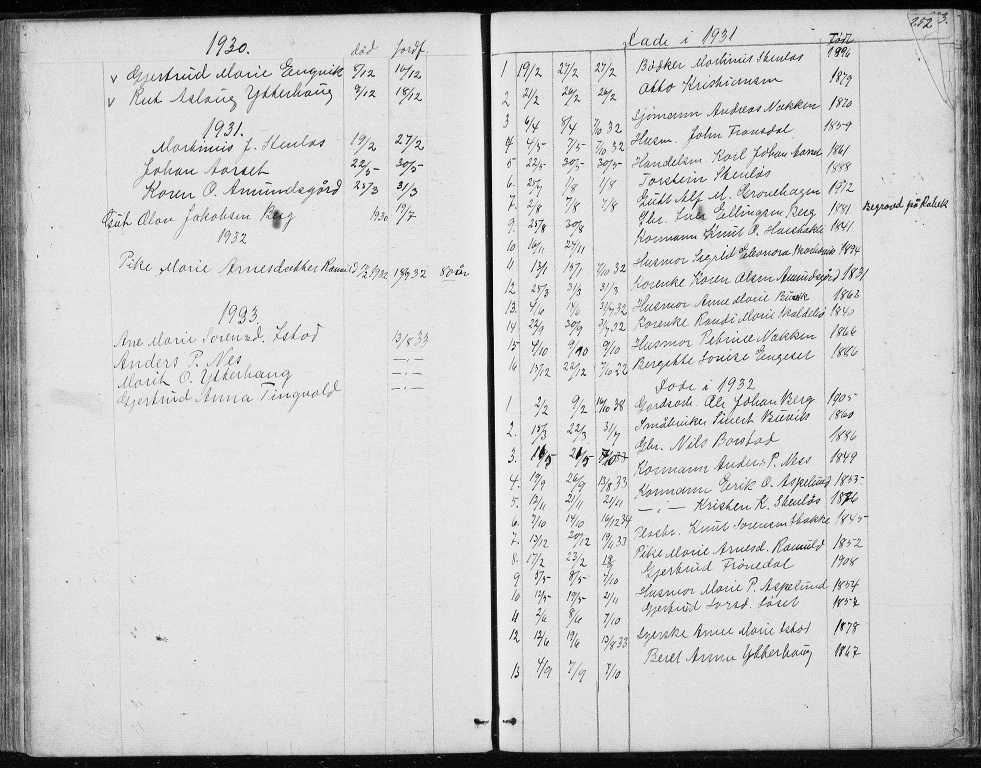 Ministerialprotokoller, klokkerbøker og fødselsregistre - Møre og Romsdal, SAT/A-1454/557/L0684: Parish register (copy) no. 557C02, 1863-1944, p. 252