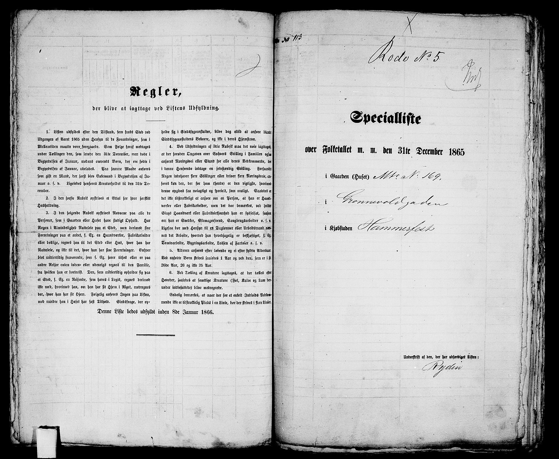 RA, 1865 census for Hammerfest/Hammerfest, 1865, p. 233