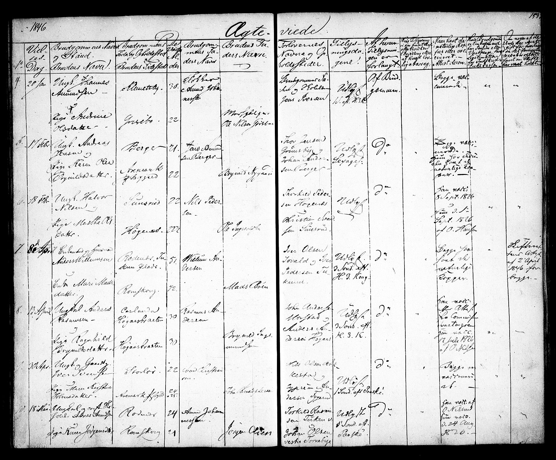 Rødenes prestekontor Kirkebøker, AV/SAO-A-2005/F/Fa/L0005: Parish register (official) no. I 5, 1838-1849, p. 153