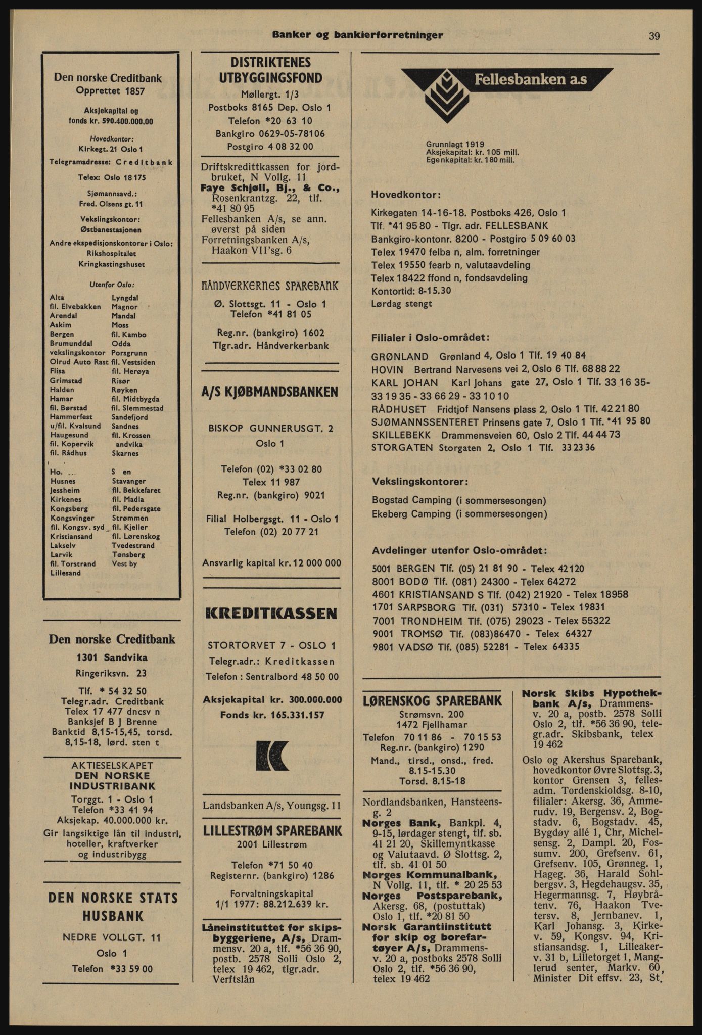 Kristiania/Oslo adressebok, PUBL/-, 1977-1978, p. 39