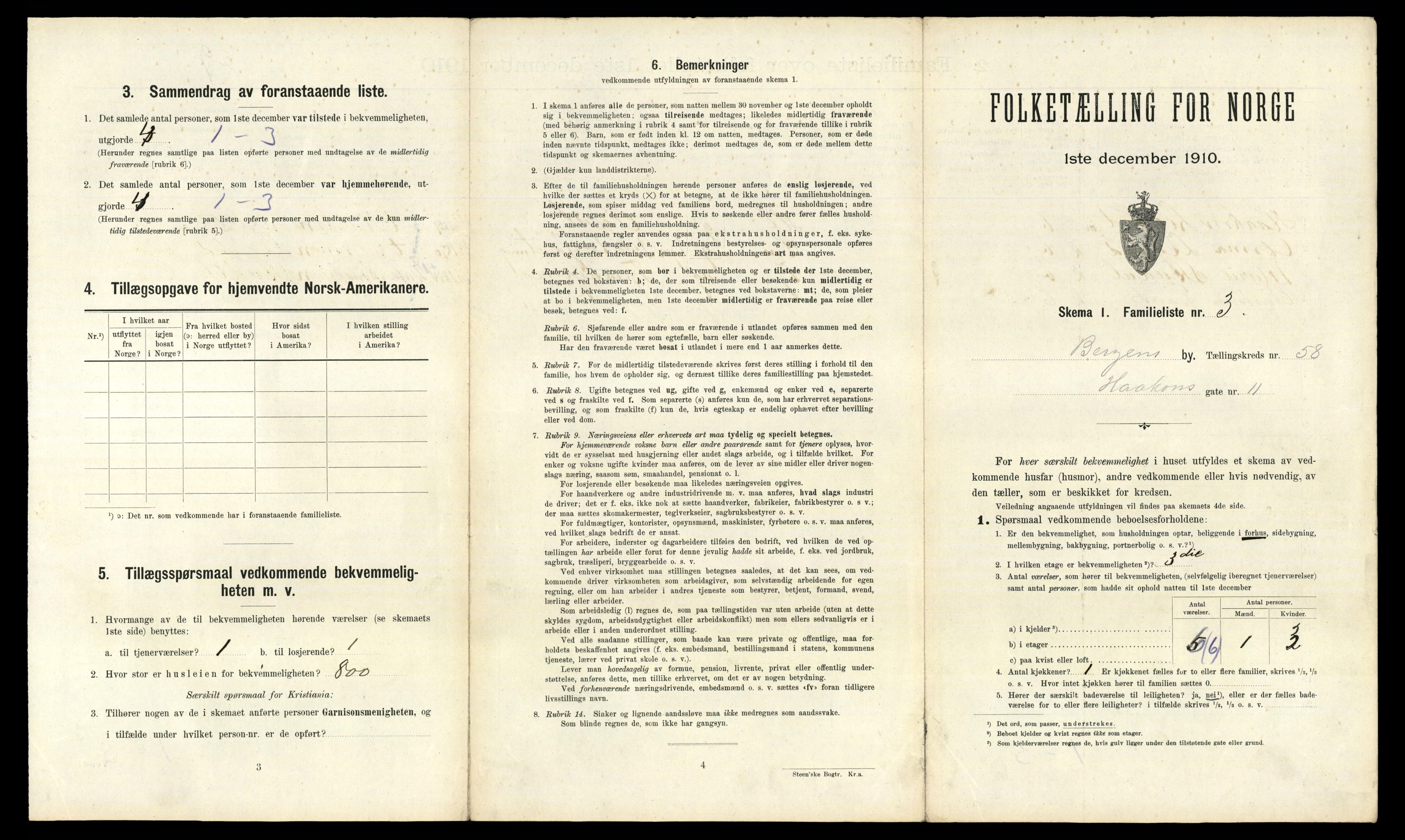 RA, 1910 census for Bergen, 1910, p. 20333