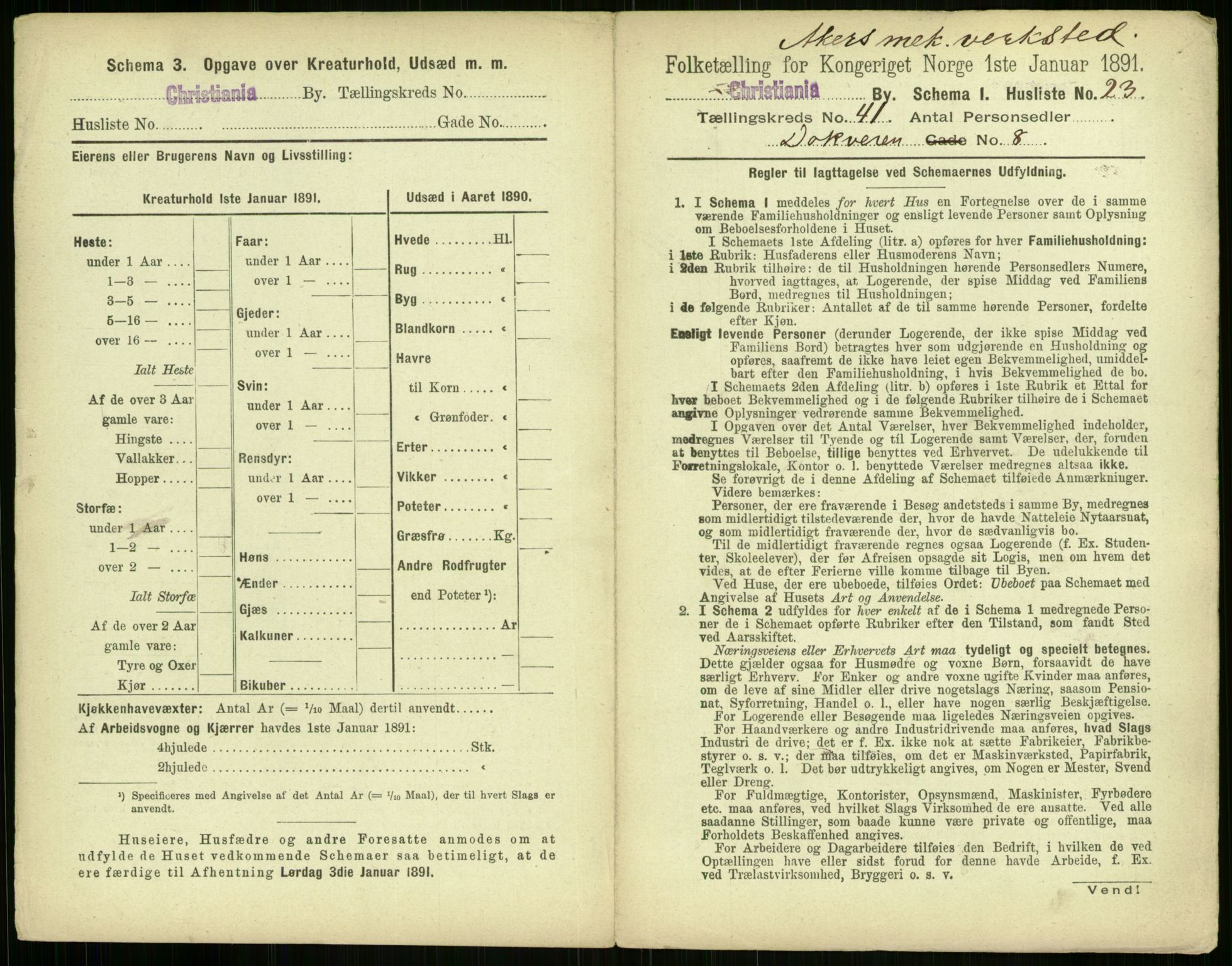 RA, 1891 census for 0301 Kristiania, 1891, p. 23717