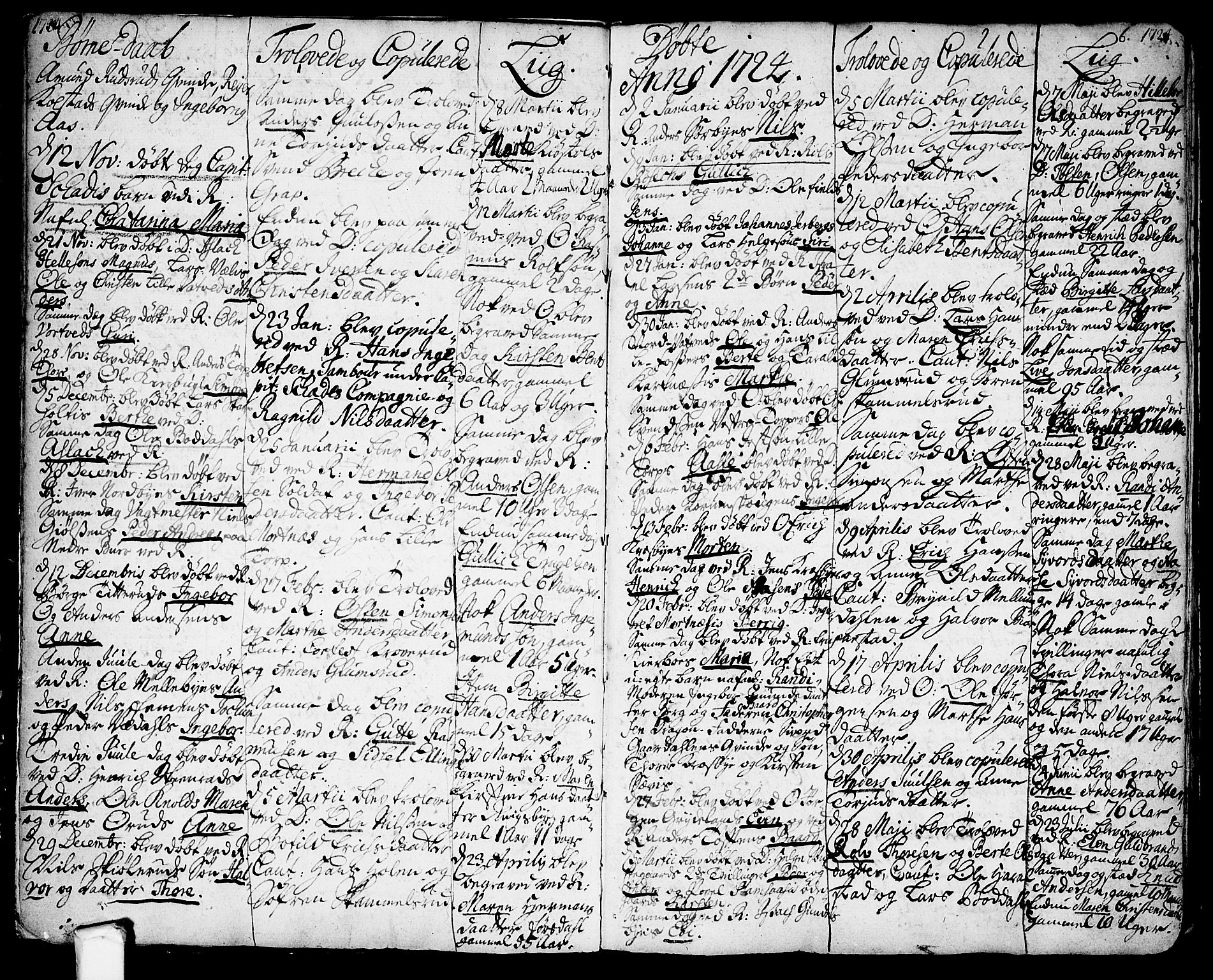 Rakkestad prestekontor Kirkebøker, SAO/A-2008/F/Fa/L0001: Parish register (official) no. I 1, 1722-1740, p. 6
