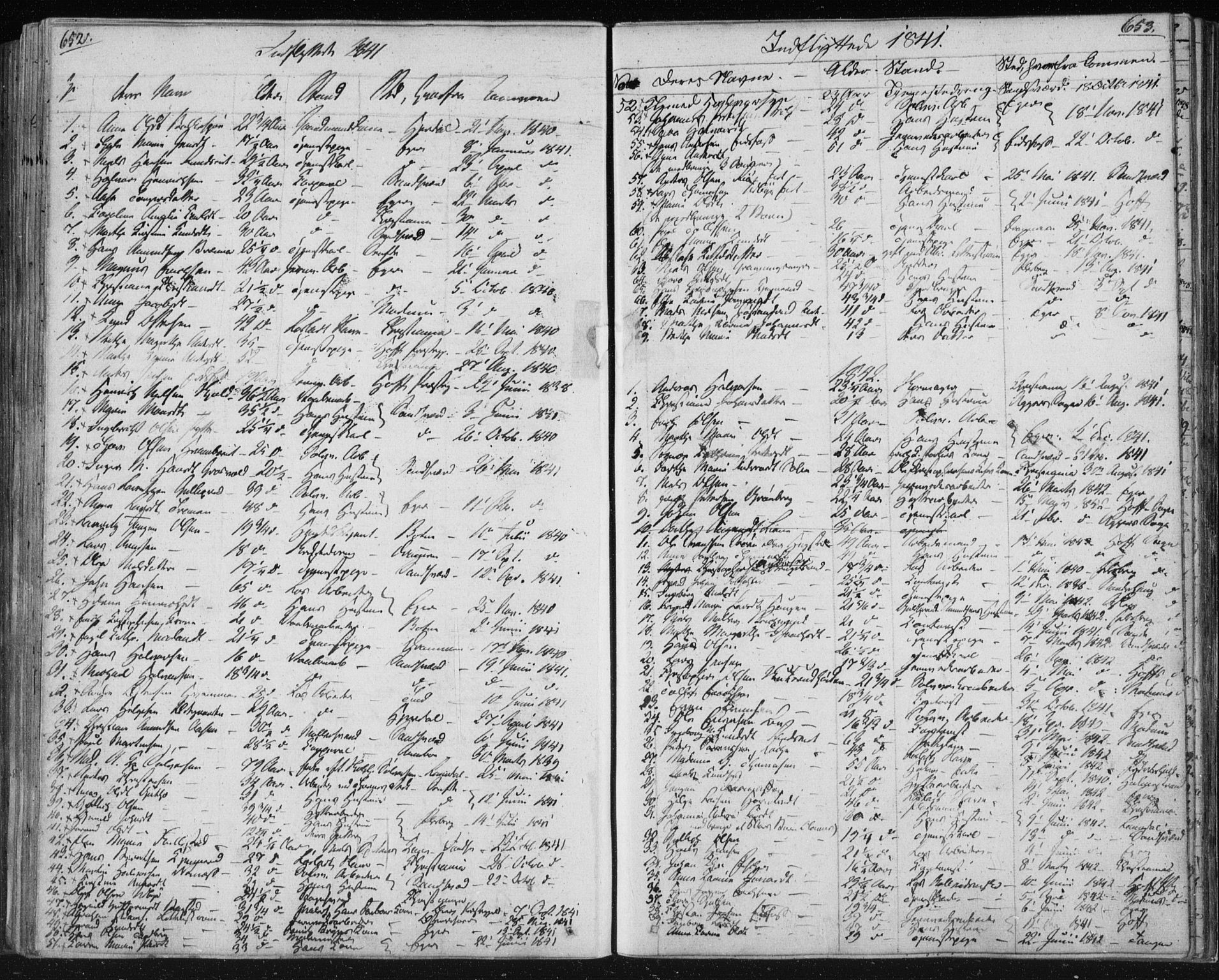 Kongsberg kirkebøker, SAKO/A-22/F/Fa/L0009: Parish register (official) no. I 9, 1839-1858, p. 652-653