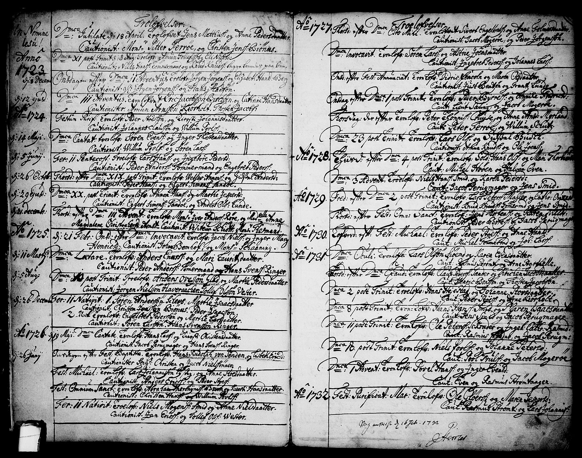 Brevik kirkebøker, SAKO/A-255/F/Fa/L0002: Parish register (official) no. 2, 1720-1764, p. 2