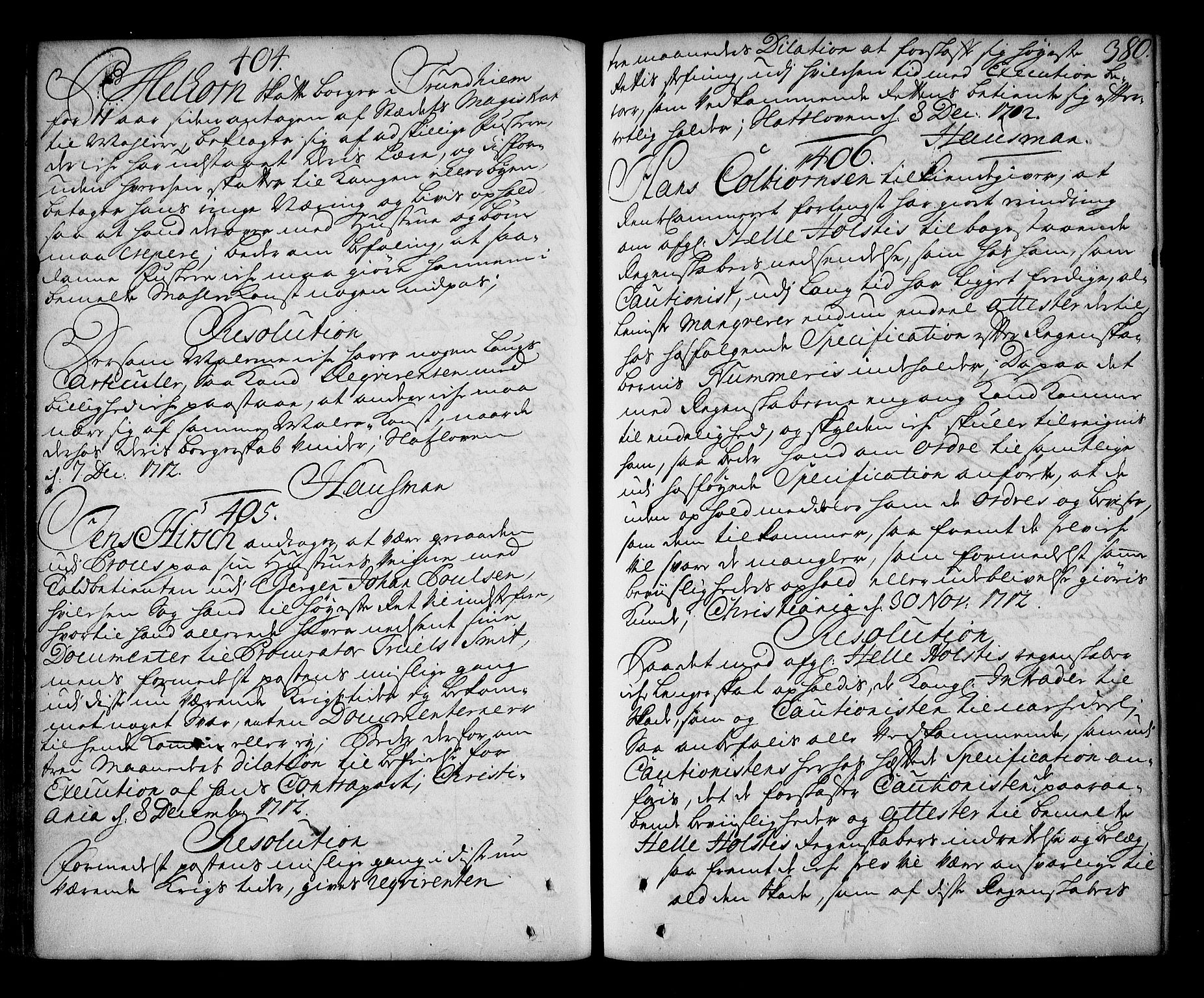 Stattholderembetet 1572-1771, AV/RA-EA-2870/Ag/L0002: Supplikasjons- og resolusjonsprotokoll, 1710-1714, p. 379b-380a