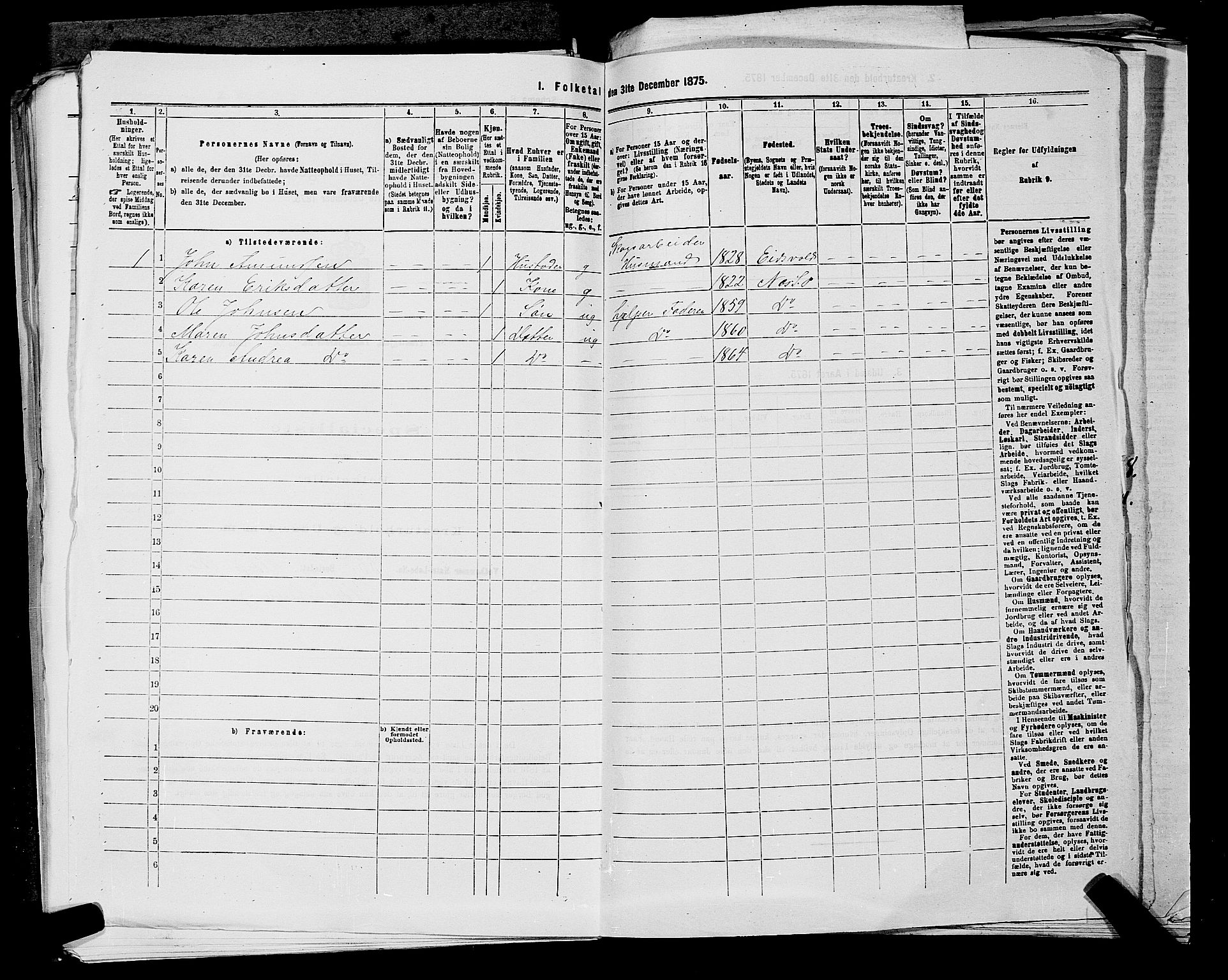 RA, 1875 census for 0236P Nes, 1875, p. 1226