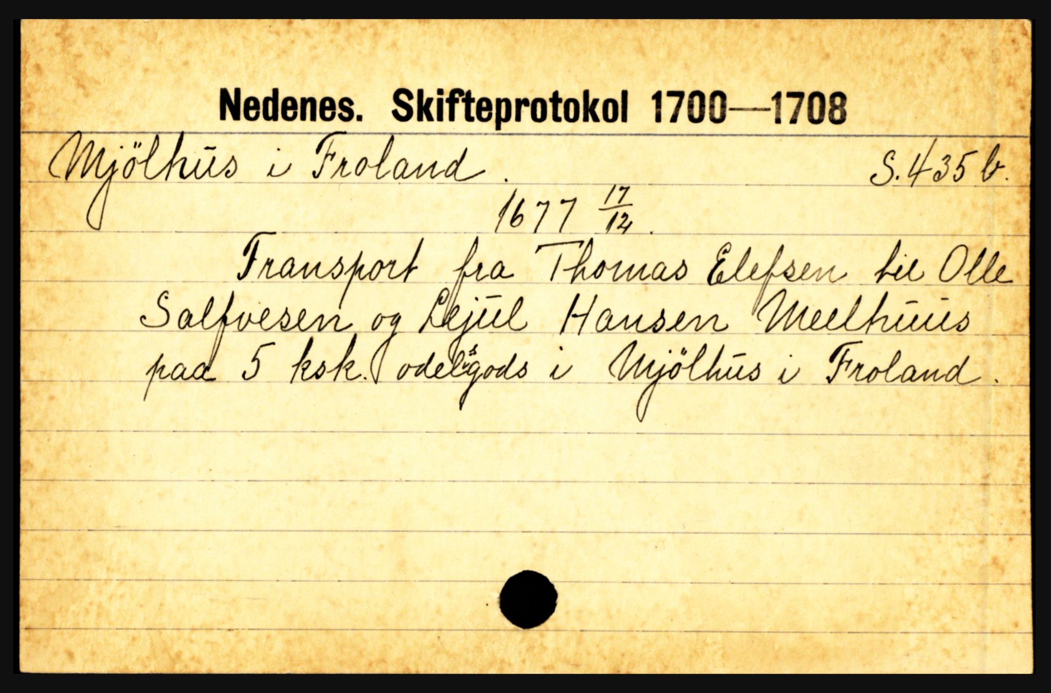 Nedenes sorenskriveri før 1824, AV/SAK-1221-0007/H, p. 19835