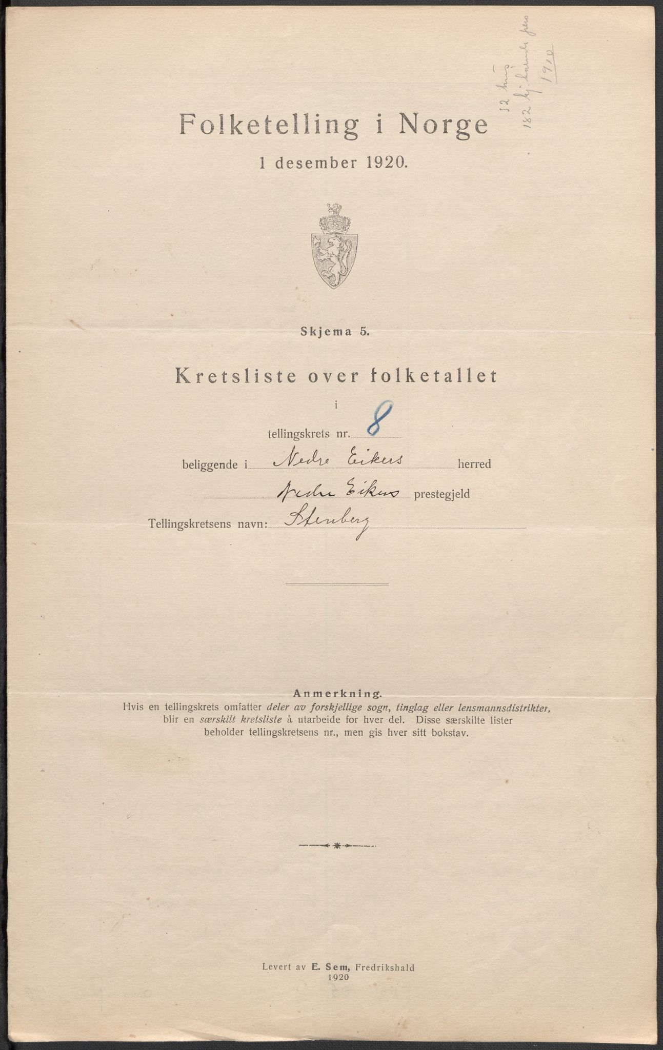 SAKO, 1920 census for Nedre Eiker, 1920, p. 28