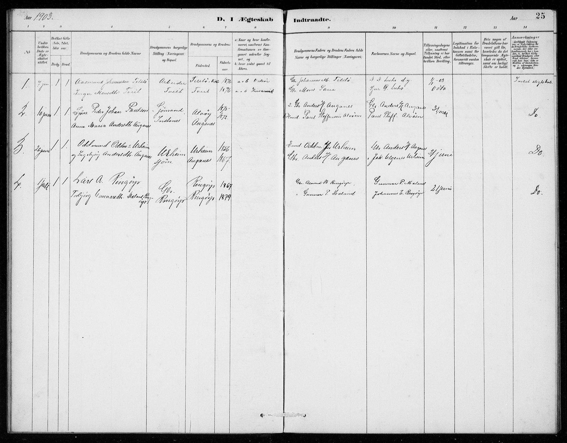 Ullensvang sokneprestembete, AV/SAB-A-78701/H/Hab: Parish register (copy) no. E  9, 1886-1938, p. 25